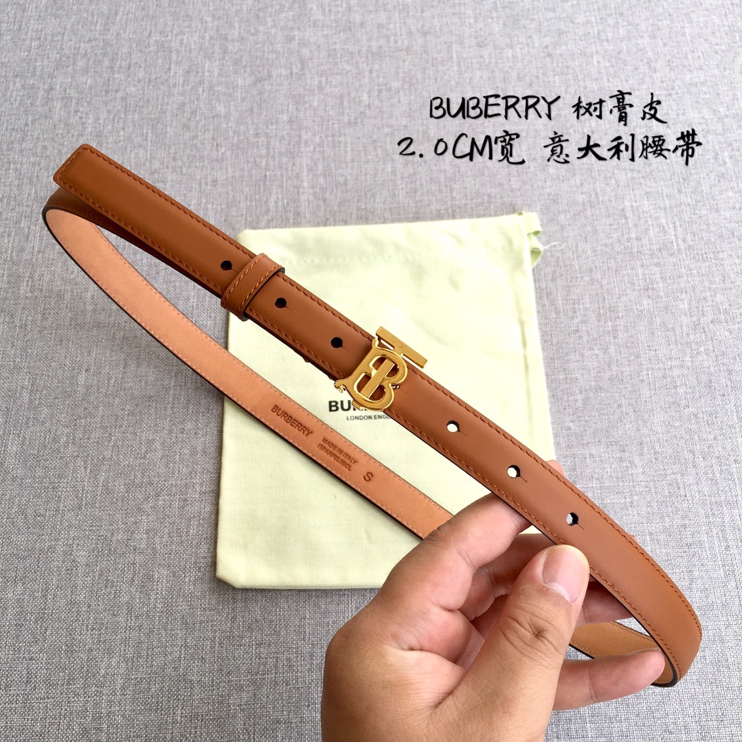 Burberry Women Leather Belt Width 2.0cm 030