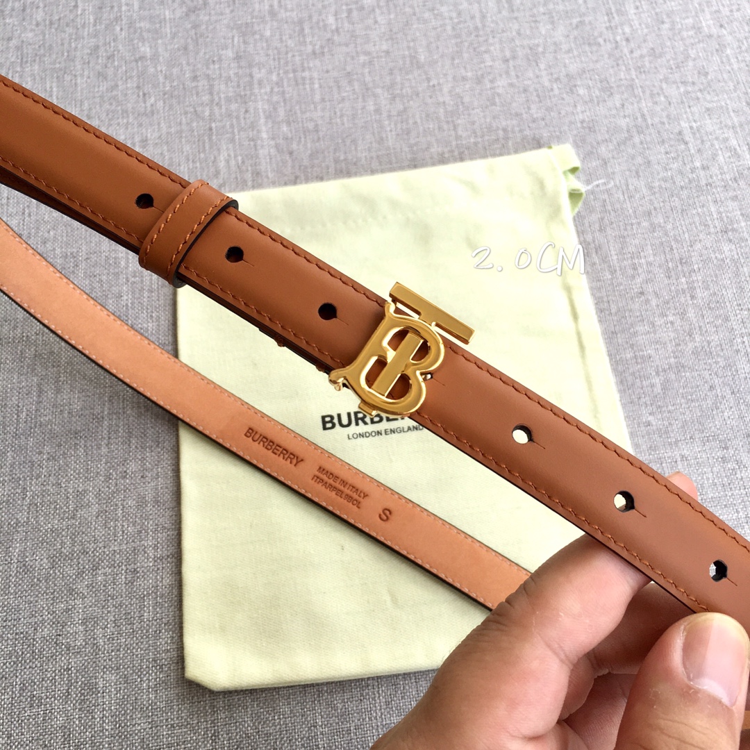 Burberry Women Leather Belt Width 2.0cm 030