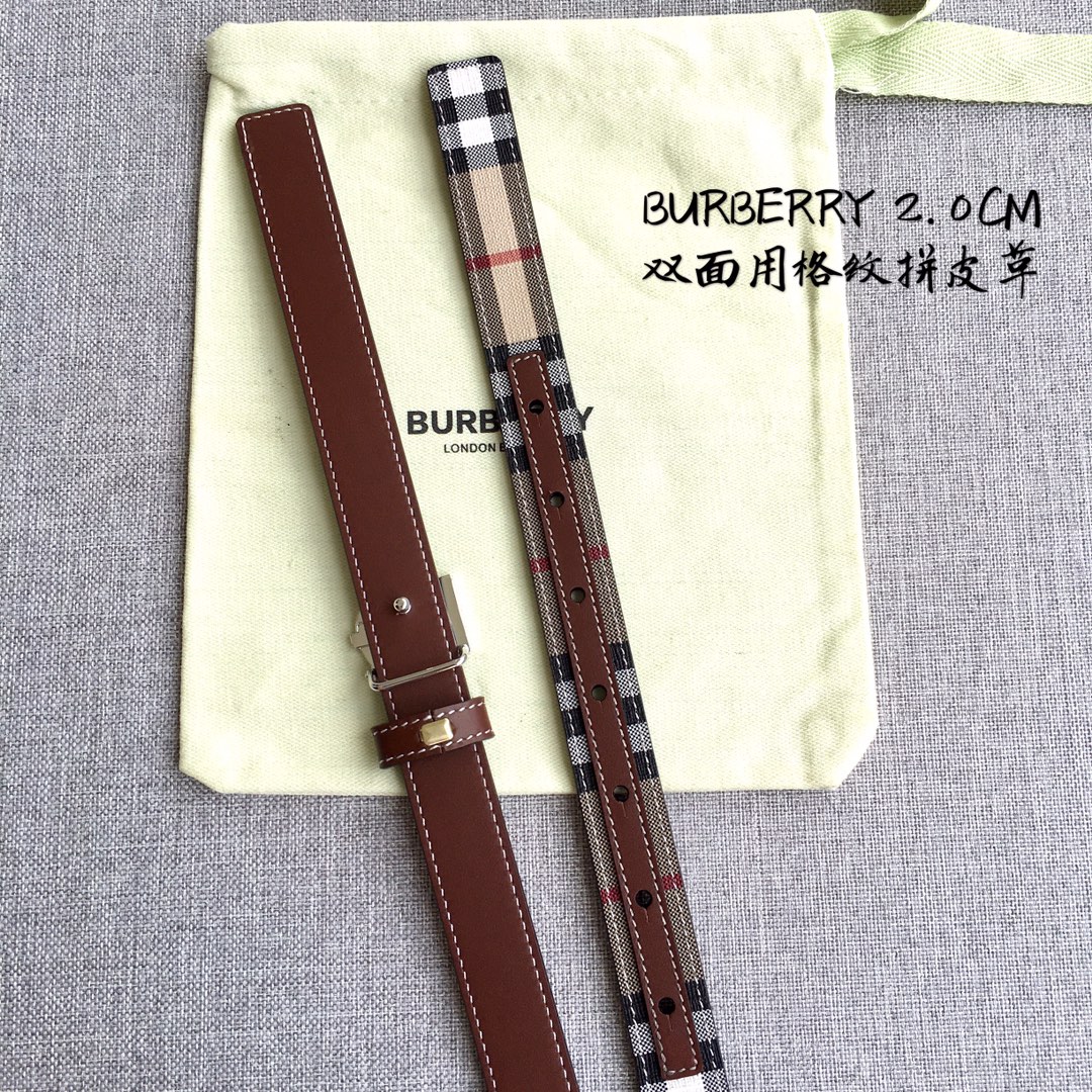 Burberry Women Leather Belt Width 2.0cm 032