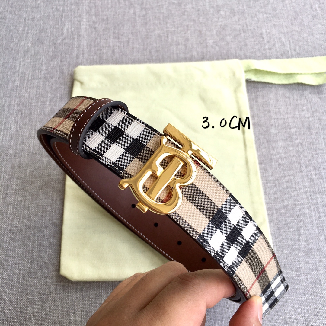 Burberry Women Leather Belt Width 3.0cm 035