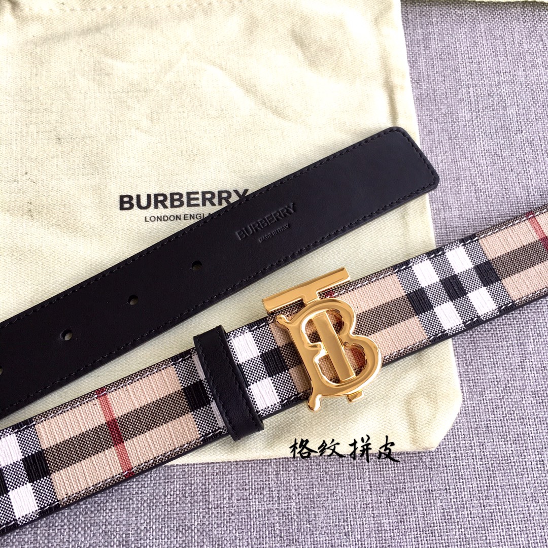 Burberry Women Leather Belt Width 3.0cm 037