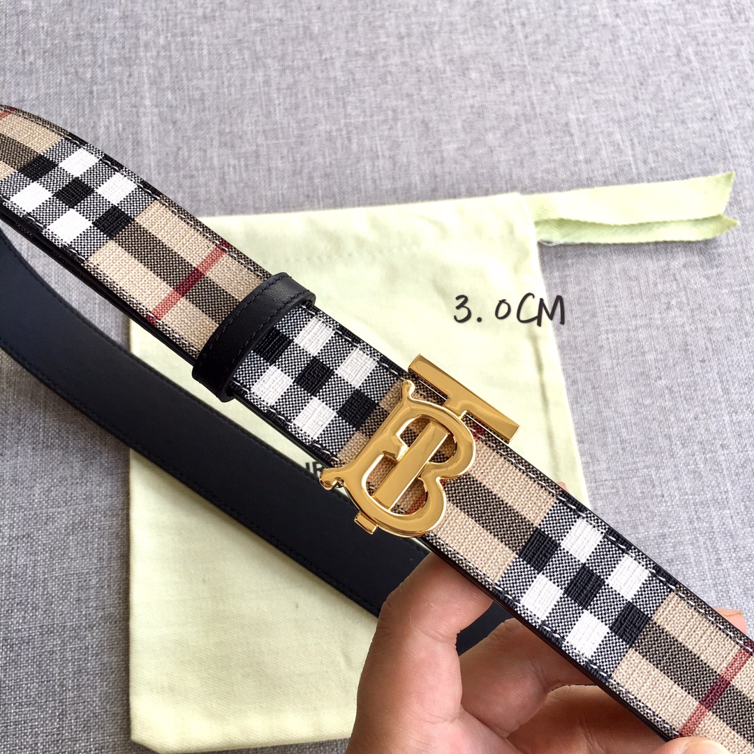 Burberry Women Leather Belt Width 3.0cm 037