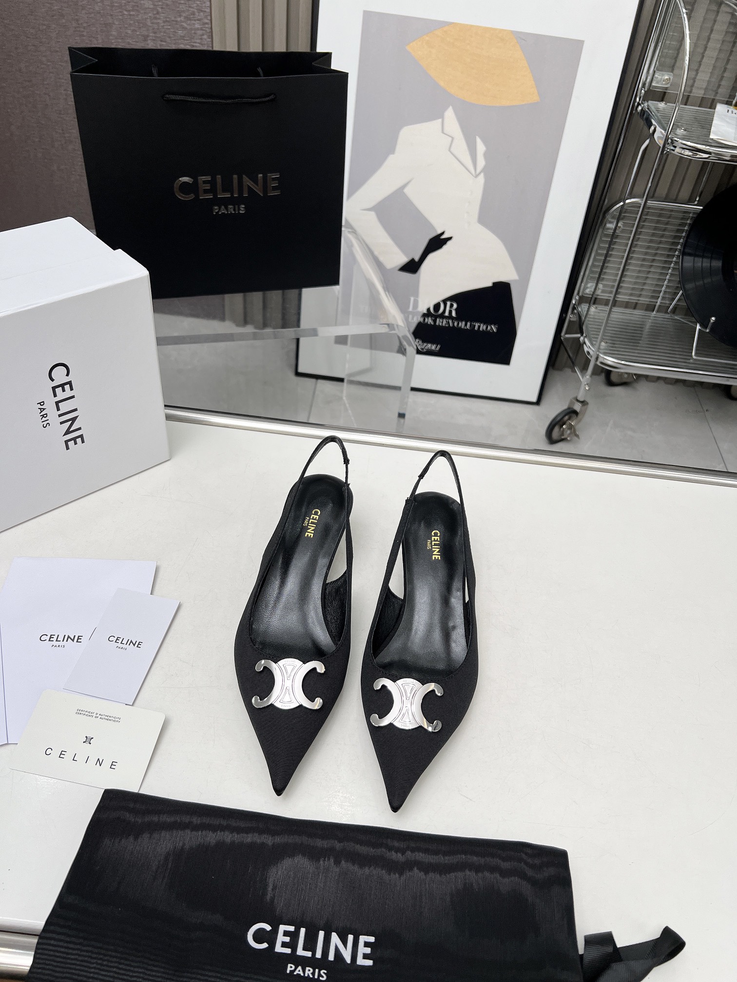 Celine Alma Triomphe Slingback in Glossy-0005