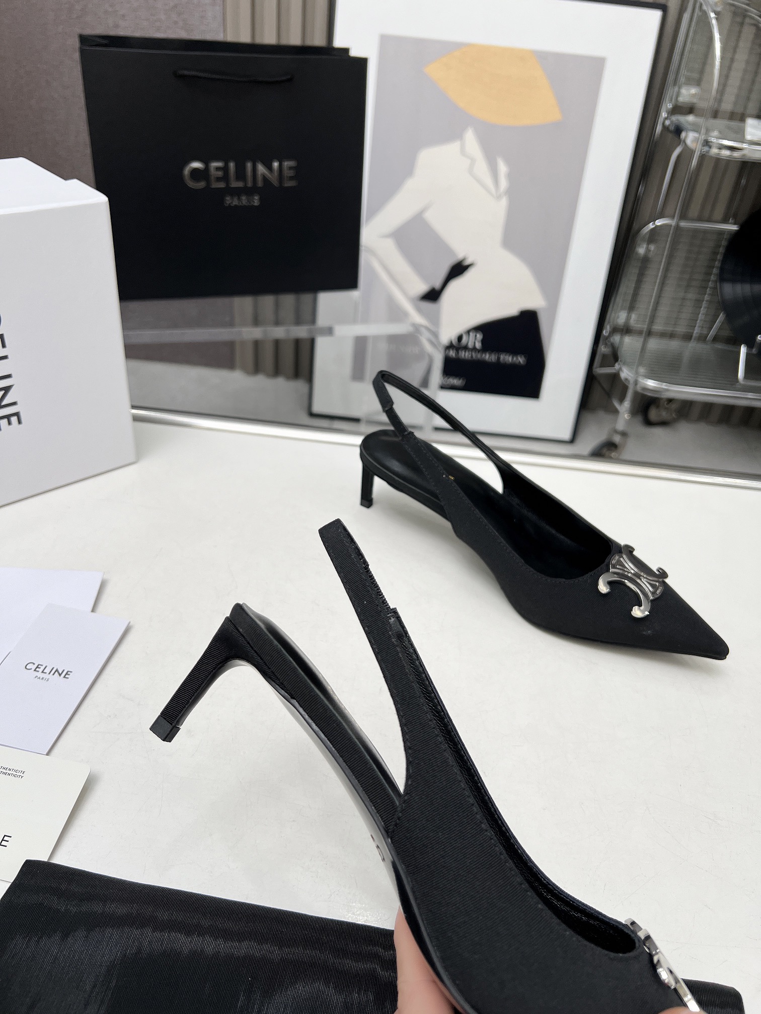 Celine Alma Triomphe Slingback in Glossy-0005