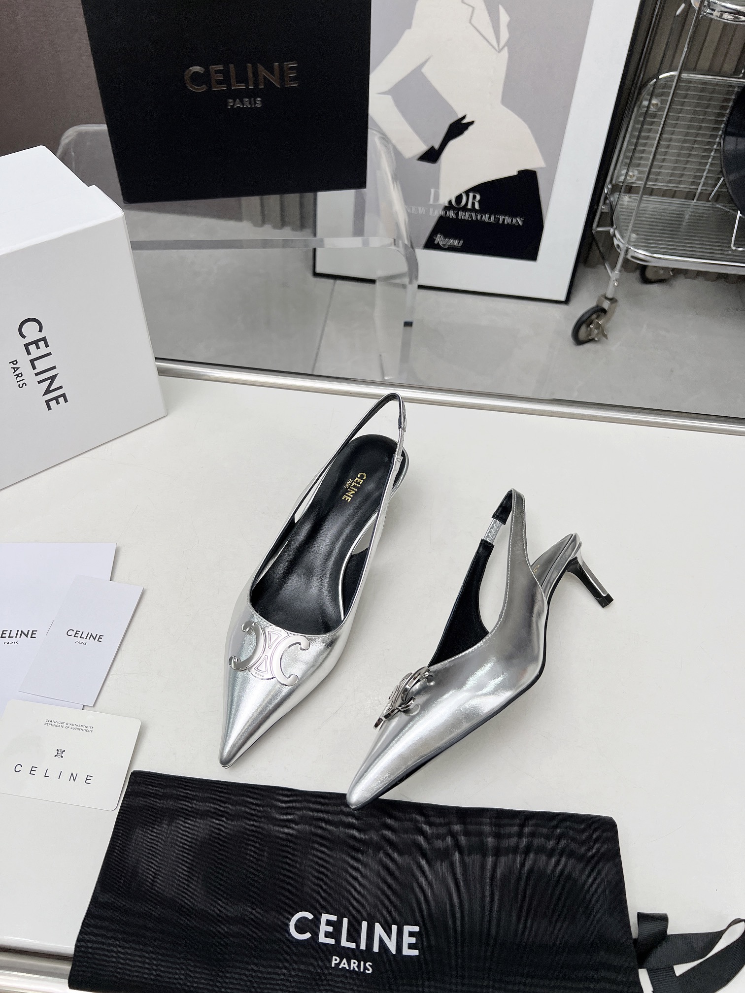 Celine Alma Triomphe Slingback in Glossy-0007