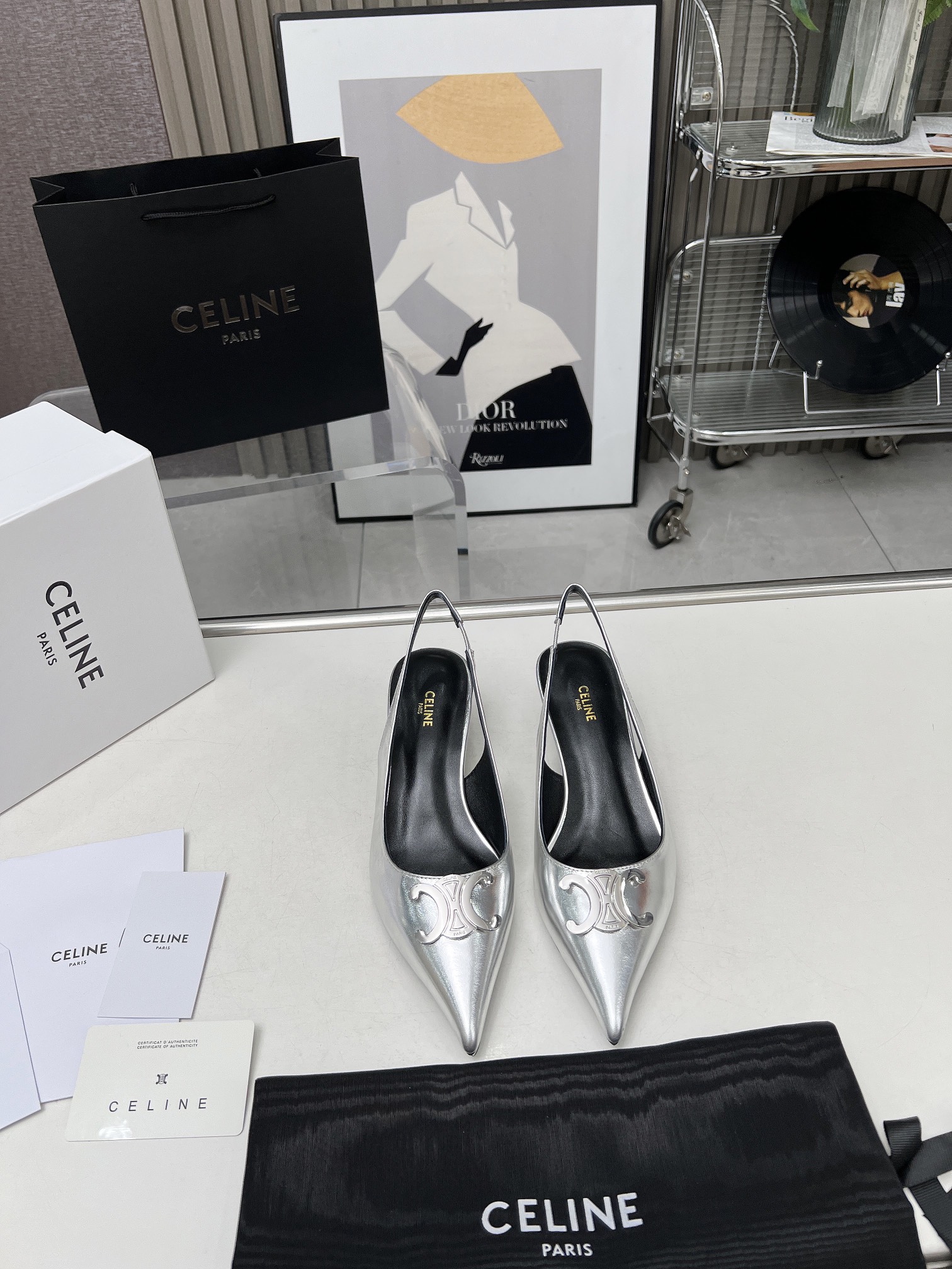 Celine Alma Triomphe Slingback in Glossy-0007