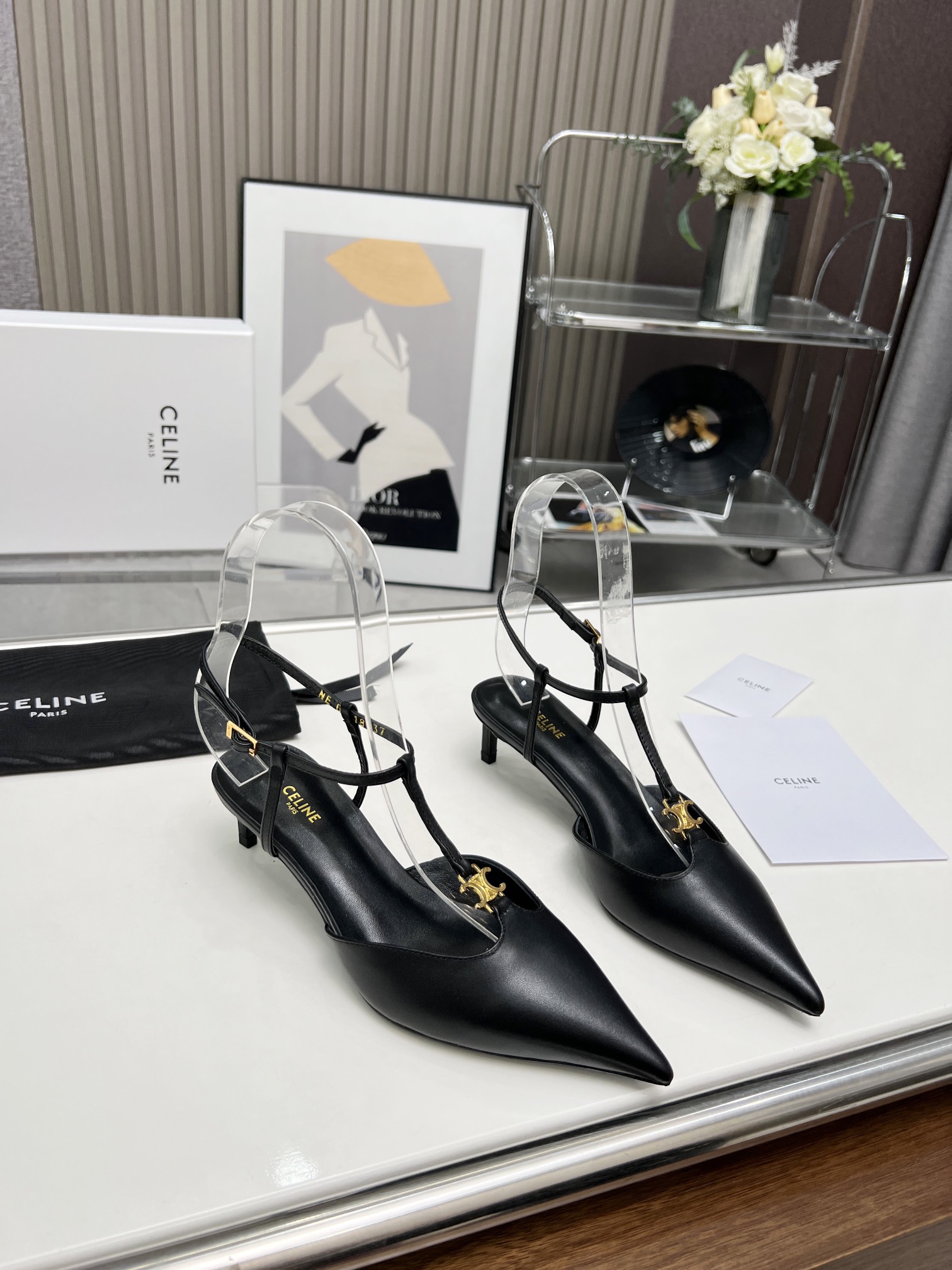 Celine Celine Alma Triomphe Slingback in Glossy-0001  35-42