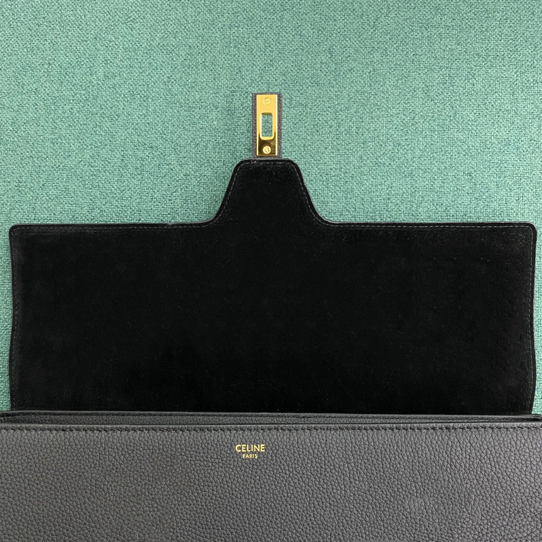 Celine Large Soft 16 Bag In Smooth Calfskin Black