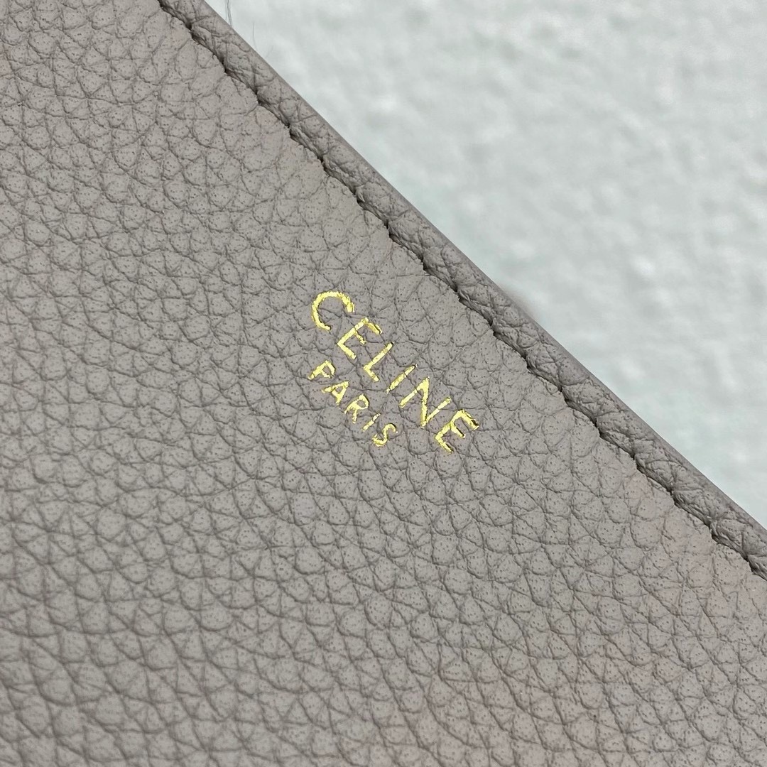 Celine Large Soft 16 Bag In Smooth Calfskin Light Gray