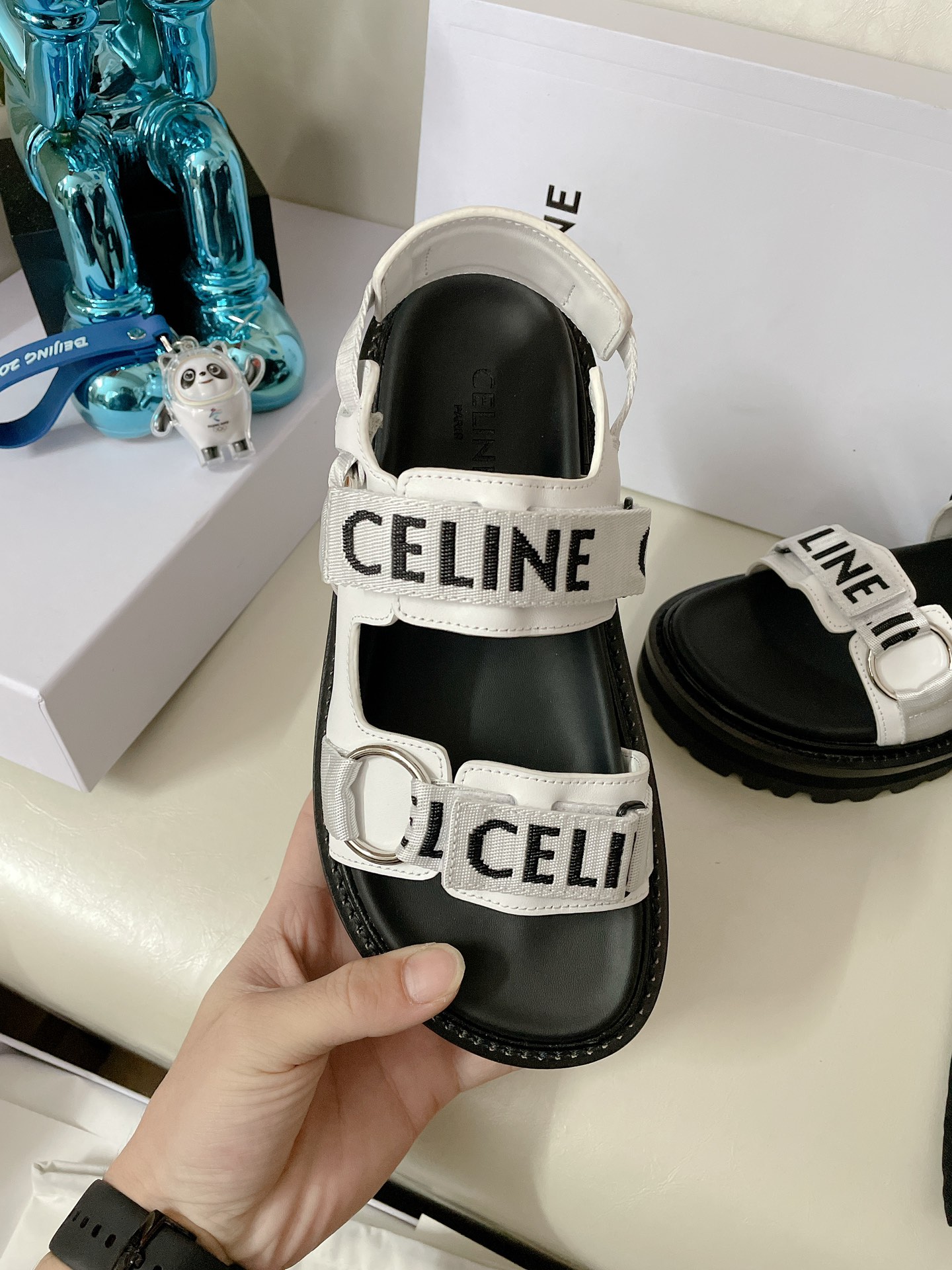 Celine Leo Scratch Sandal in Calfskin-0002 35-40