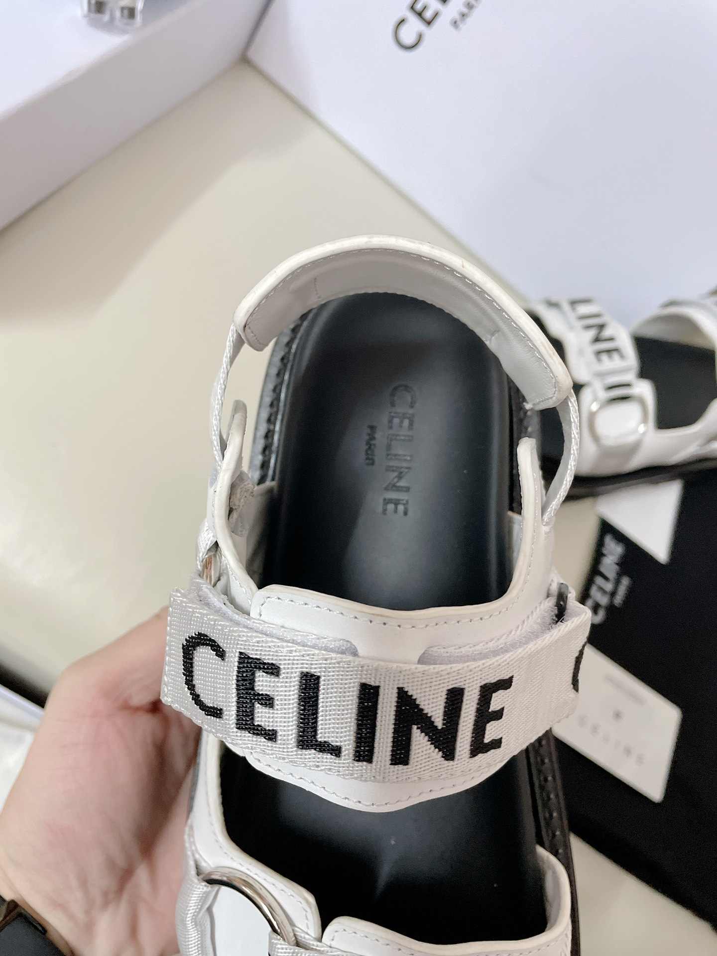 Celine Leo Scratch Sandal in Calfskin-0002 35-40