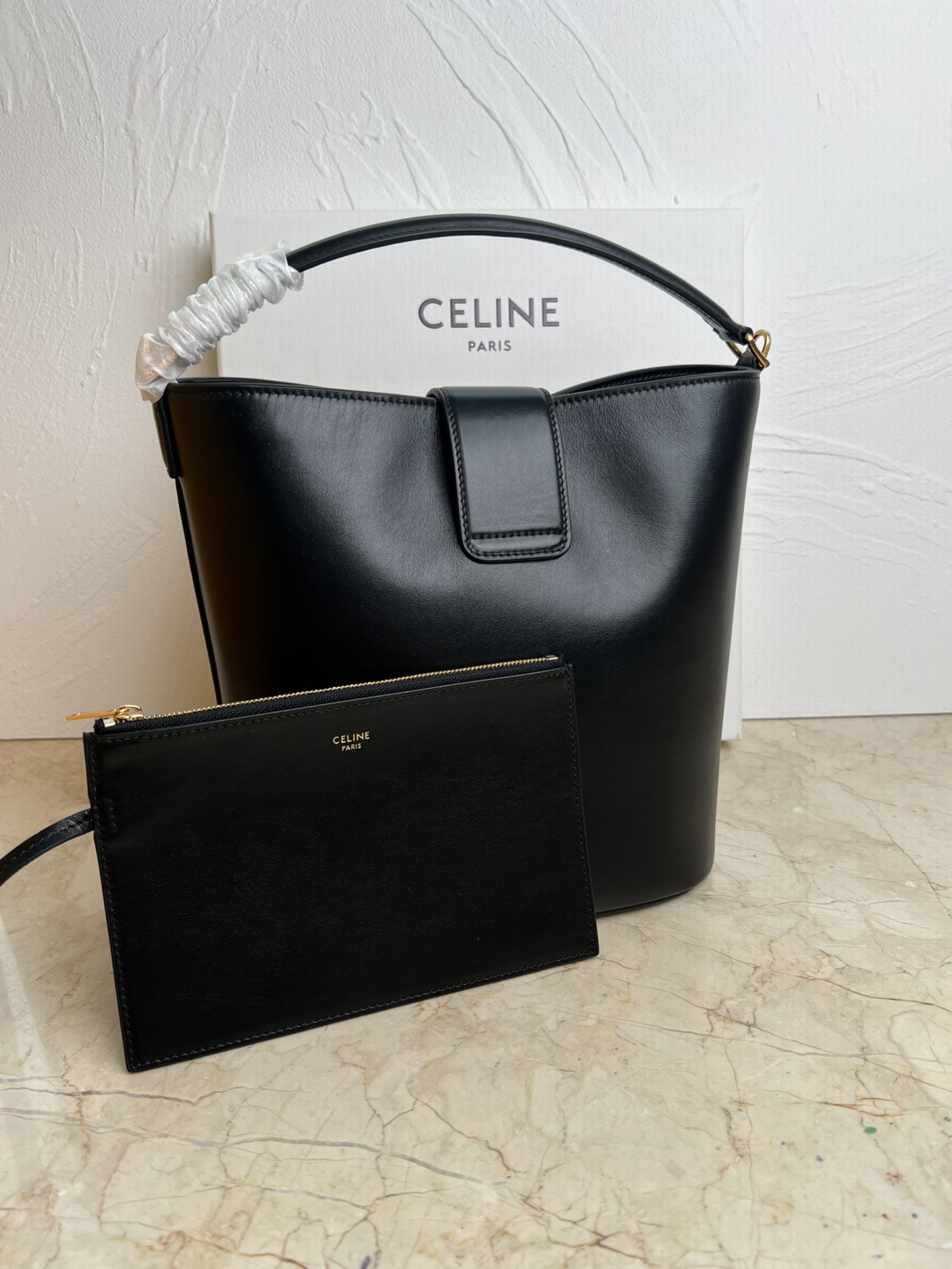 Celine Medium Louise Bag in Smooth Calfskin Black