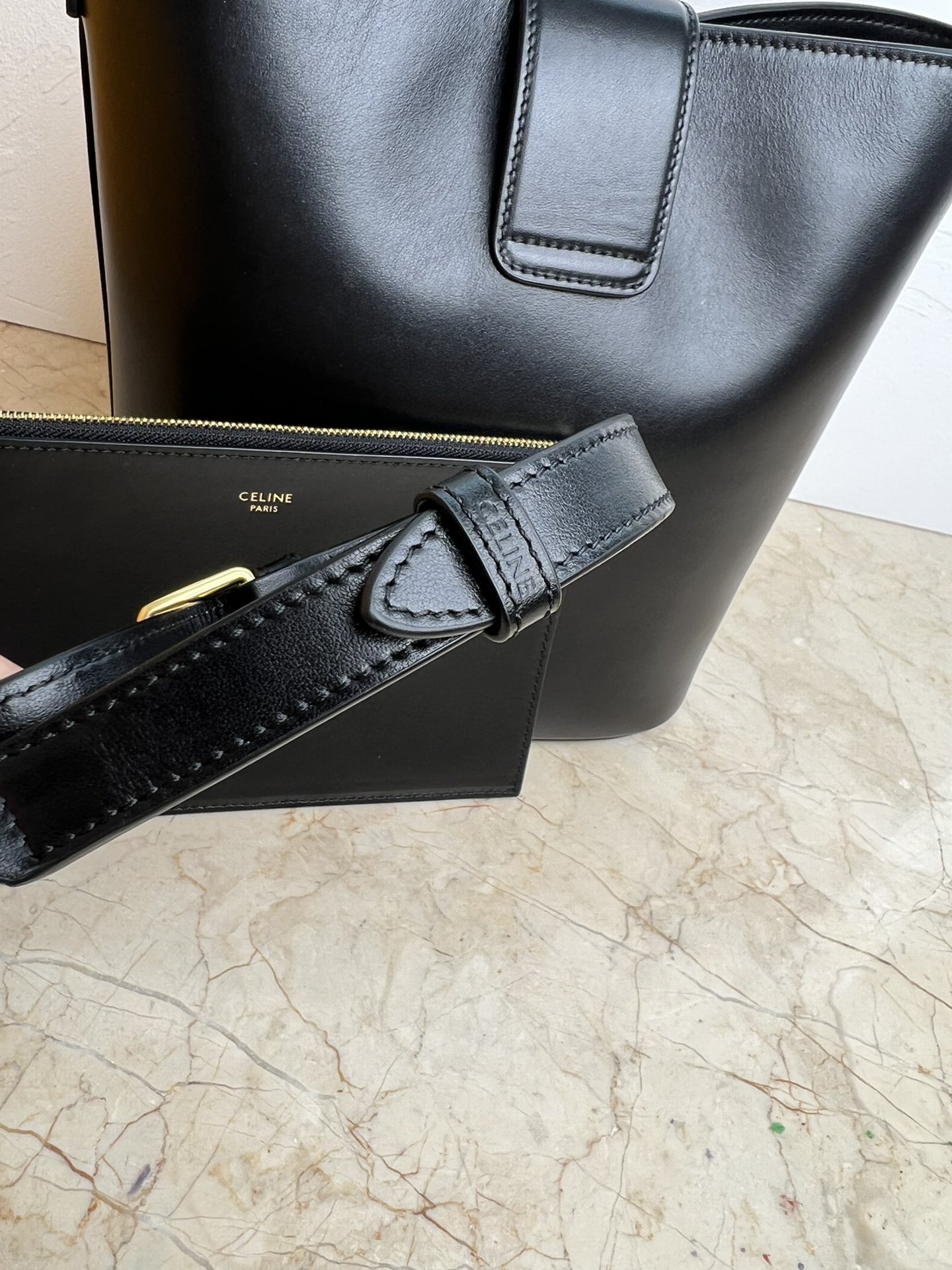 Celine Medium Louise Bag in Smooth Calfskin Black