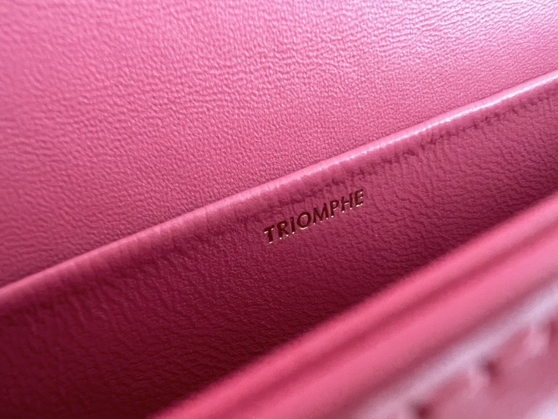 Celine New Triomphe Mini Shoulder Bag Calfskin Pink