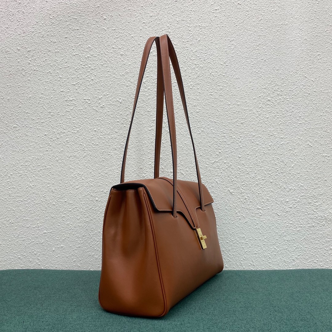 Celine Small Soft 16 Bag In Smooth Calfskin Brown