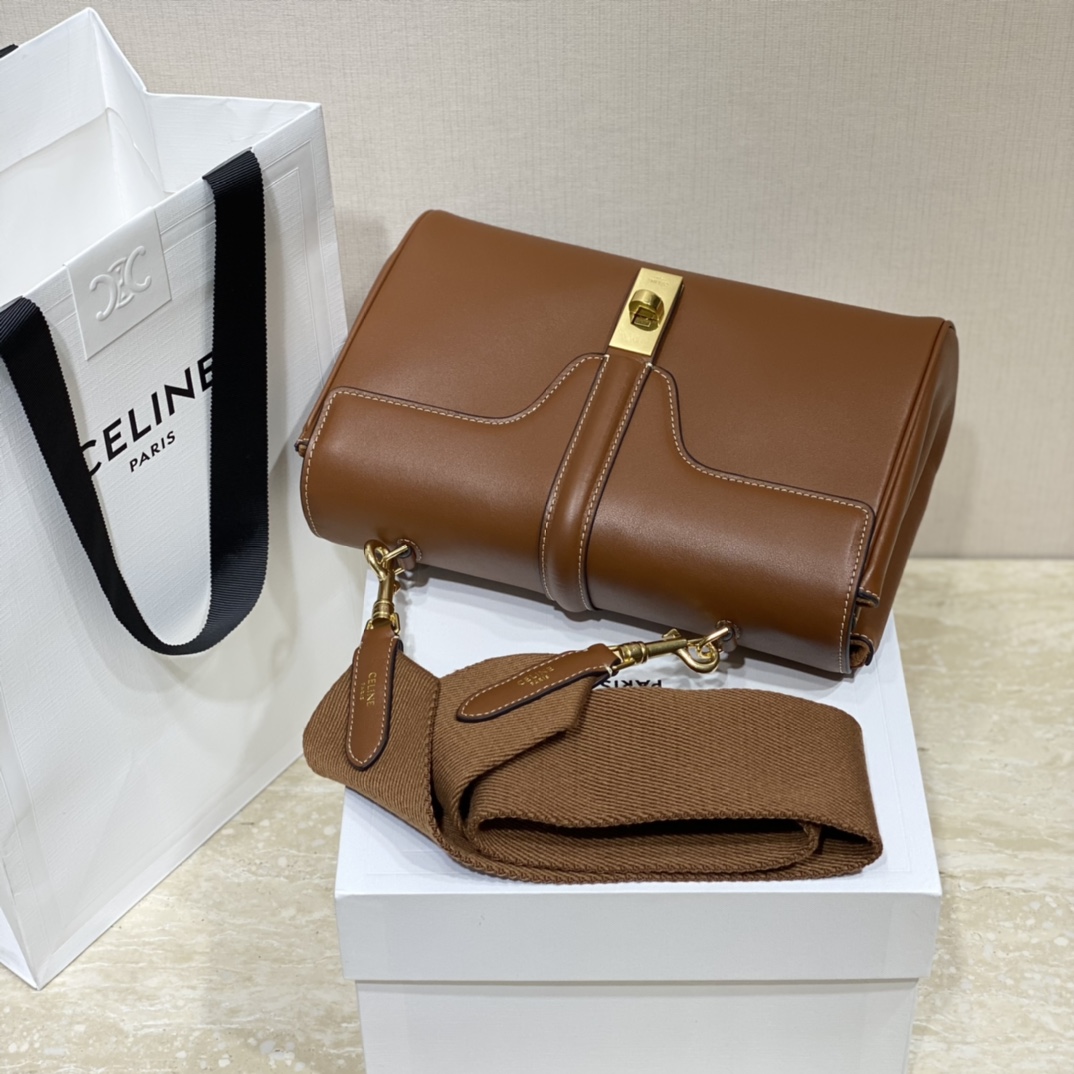 Celine Soft 16 Bag in Smooth Calfskin Brown