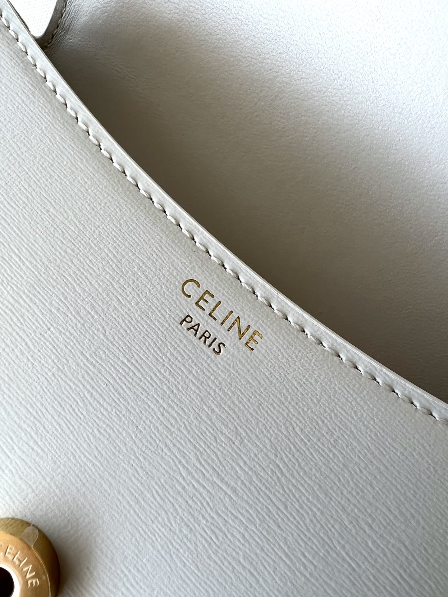 Celine Teen Lola In Shiny Calfskin White