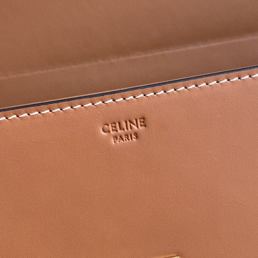 Celine Triomphe Box Top Handle Bag Real Leather