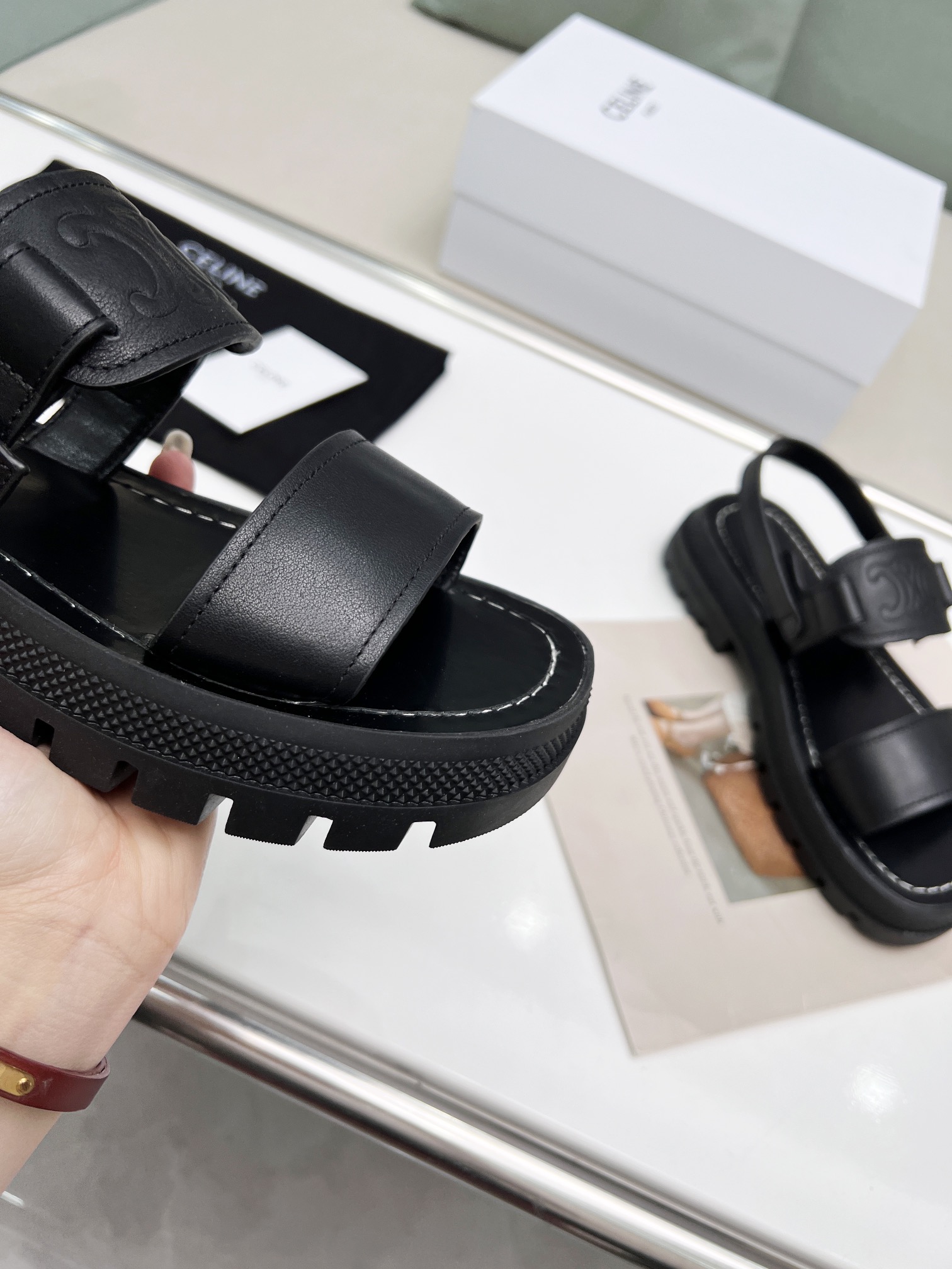 Celine Triomphe Leather Sandals-0001 35-40