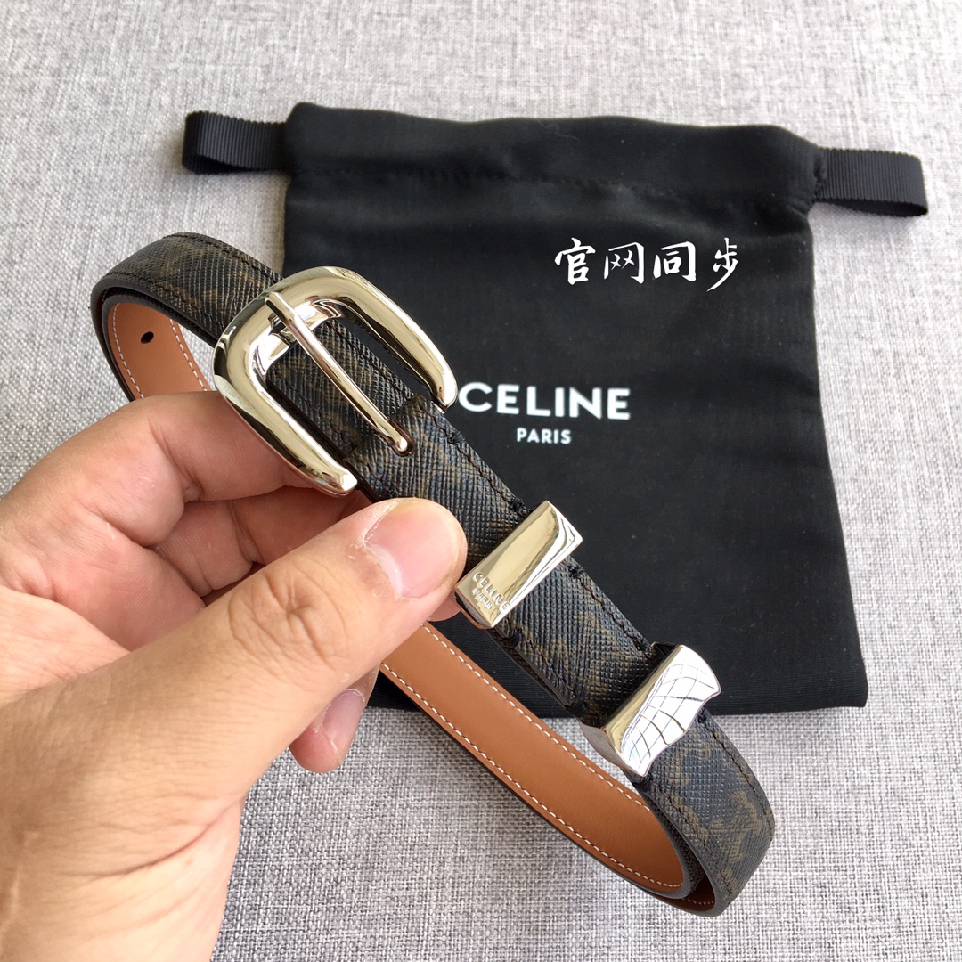 Celine Women Leather Belts Width 1.8cm 0002