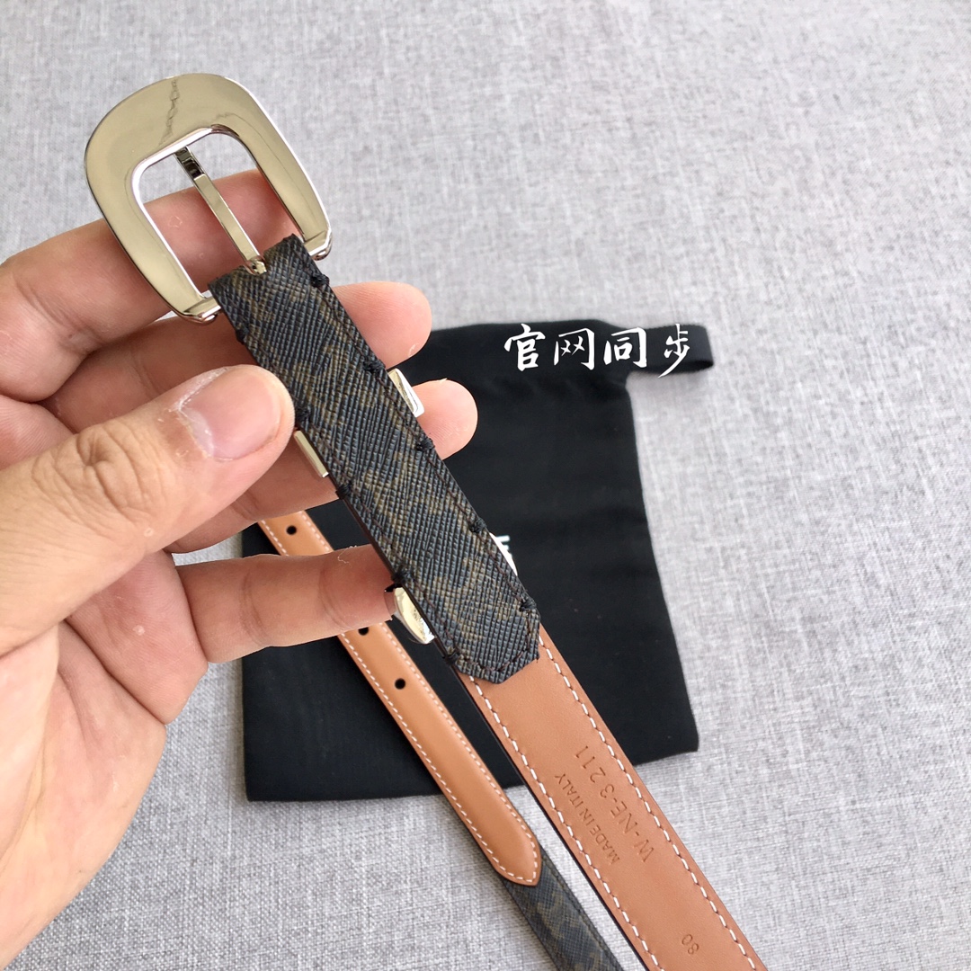 Celine Women Leather Belts Width 1.8cm 0006