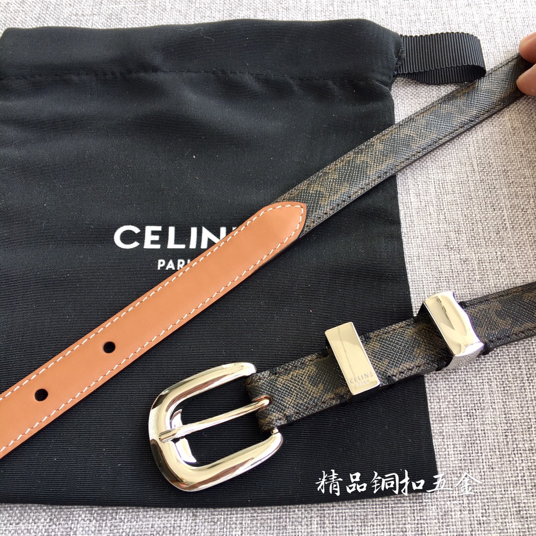 Celine Women Leather Belts Width 1.8cm 0006