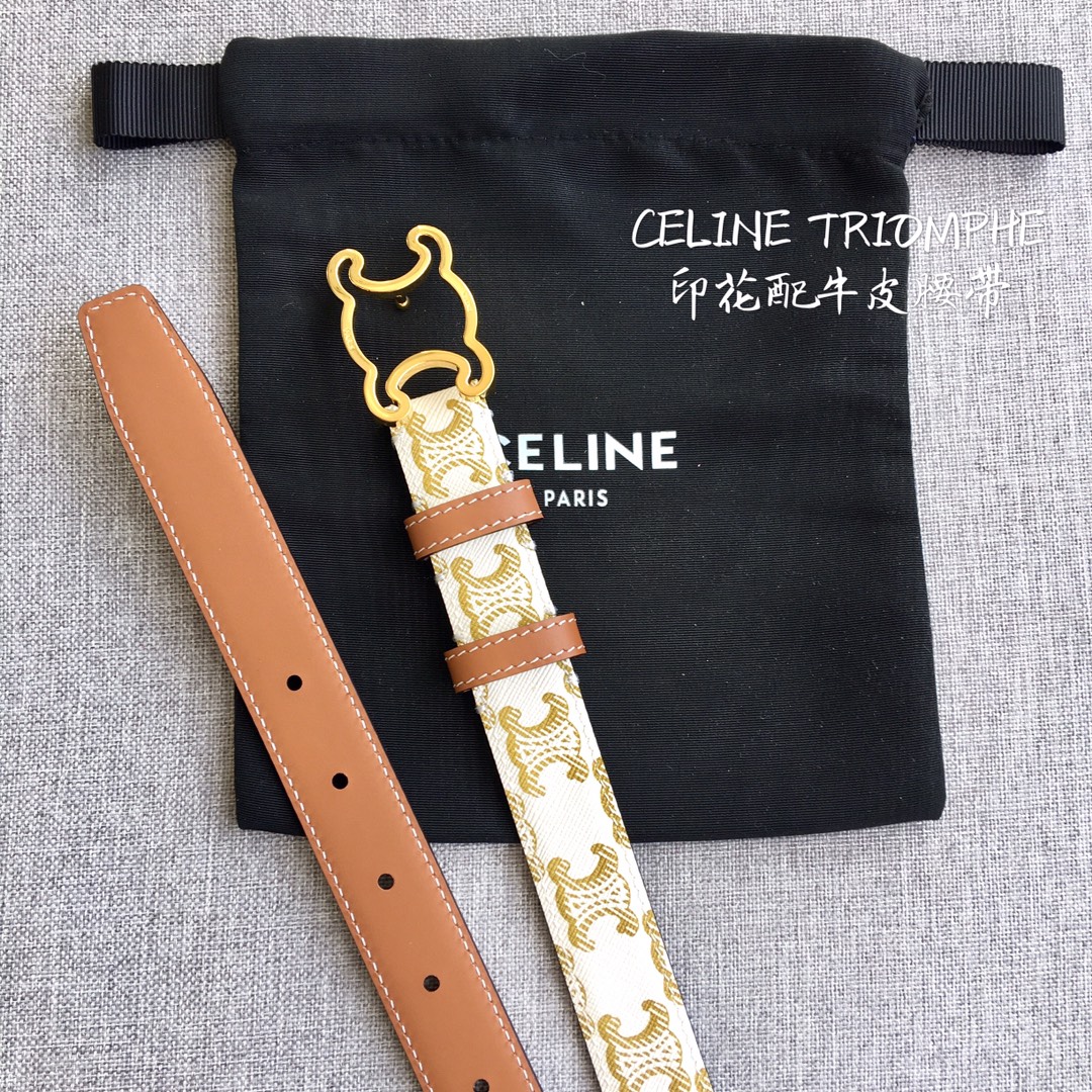 Celine Women Leather Belts Width 1.8cm 0011