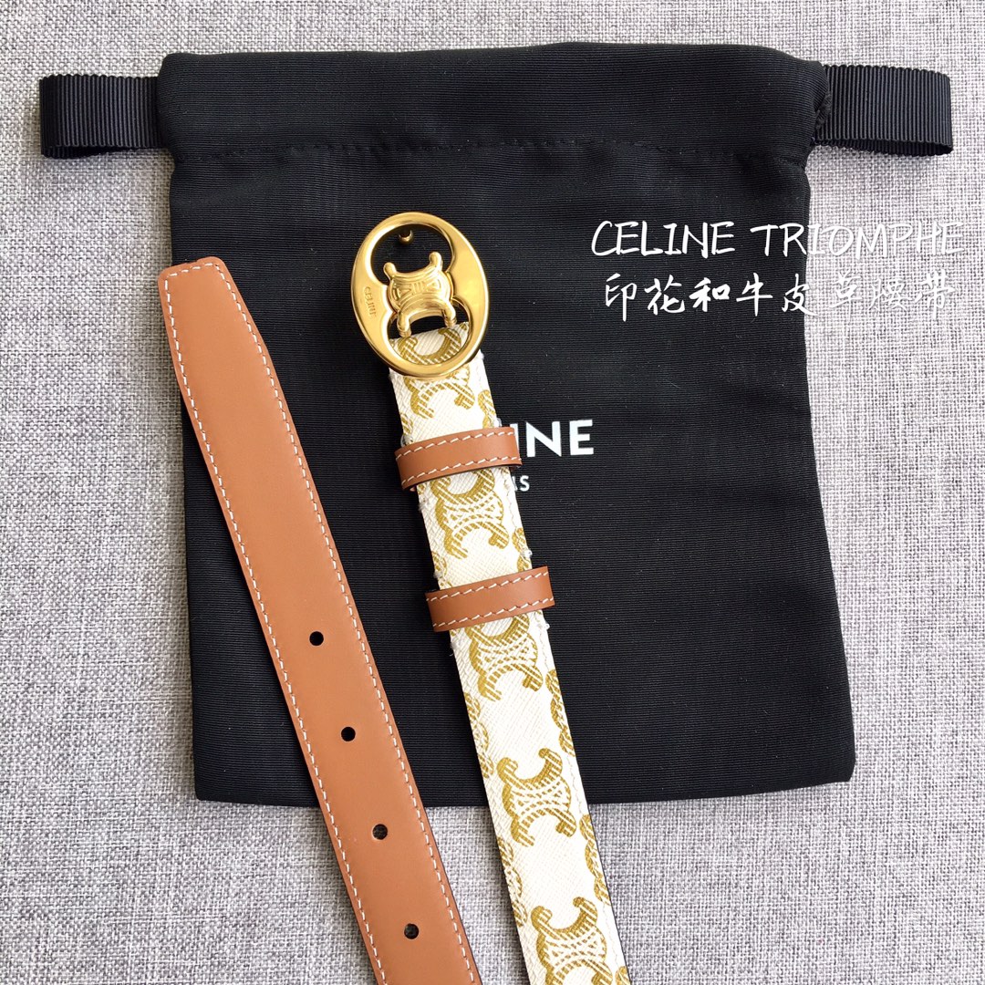 Celine Women Leather Belts Width 1.8cm 0016