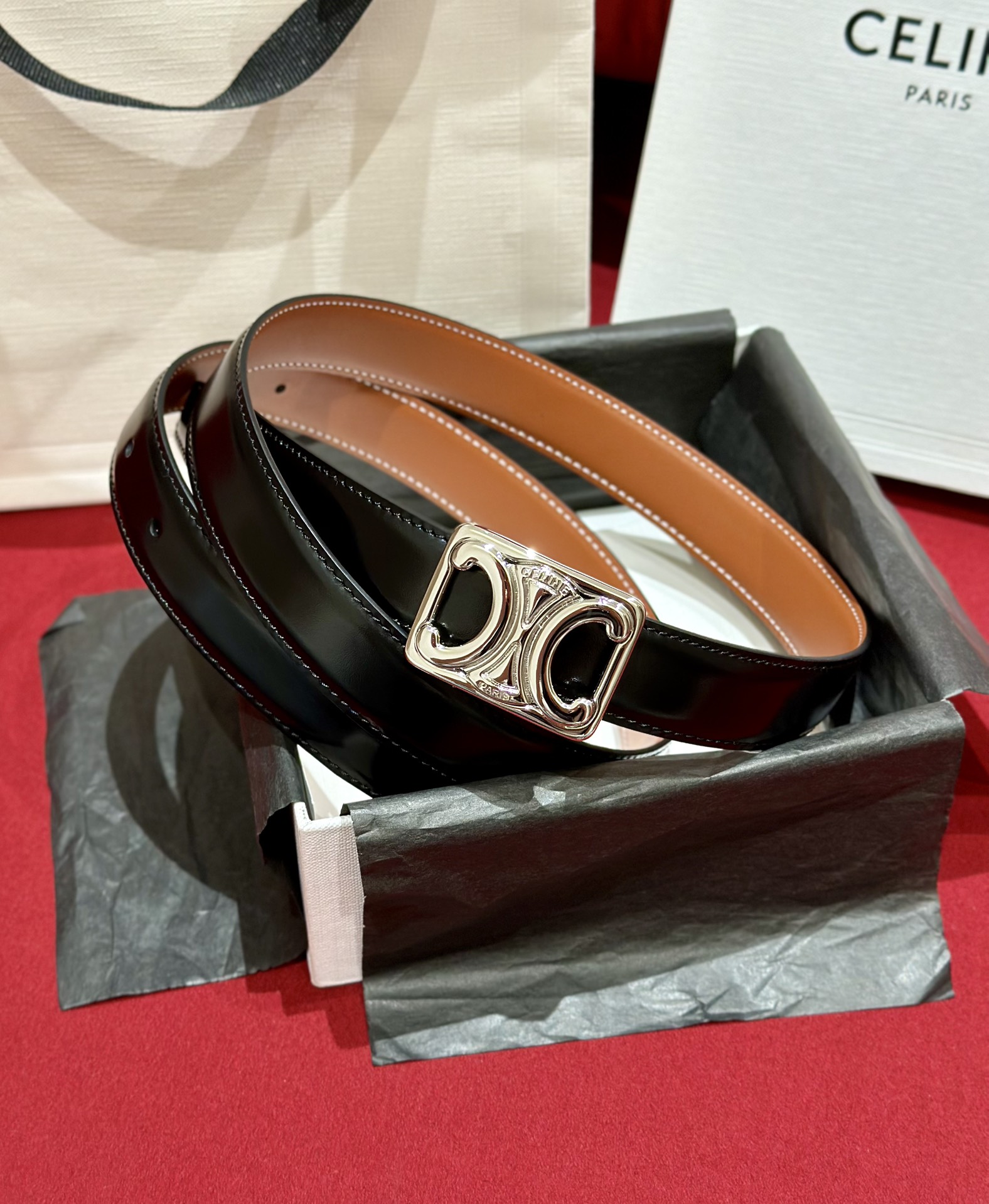 Celine Women Leather Belts Width 2.5cm 0028