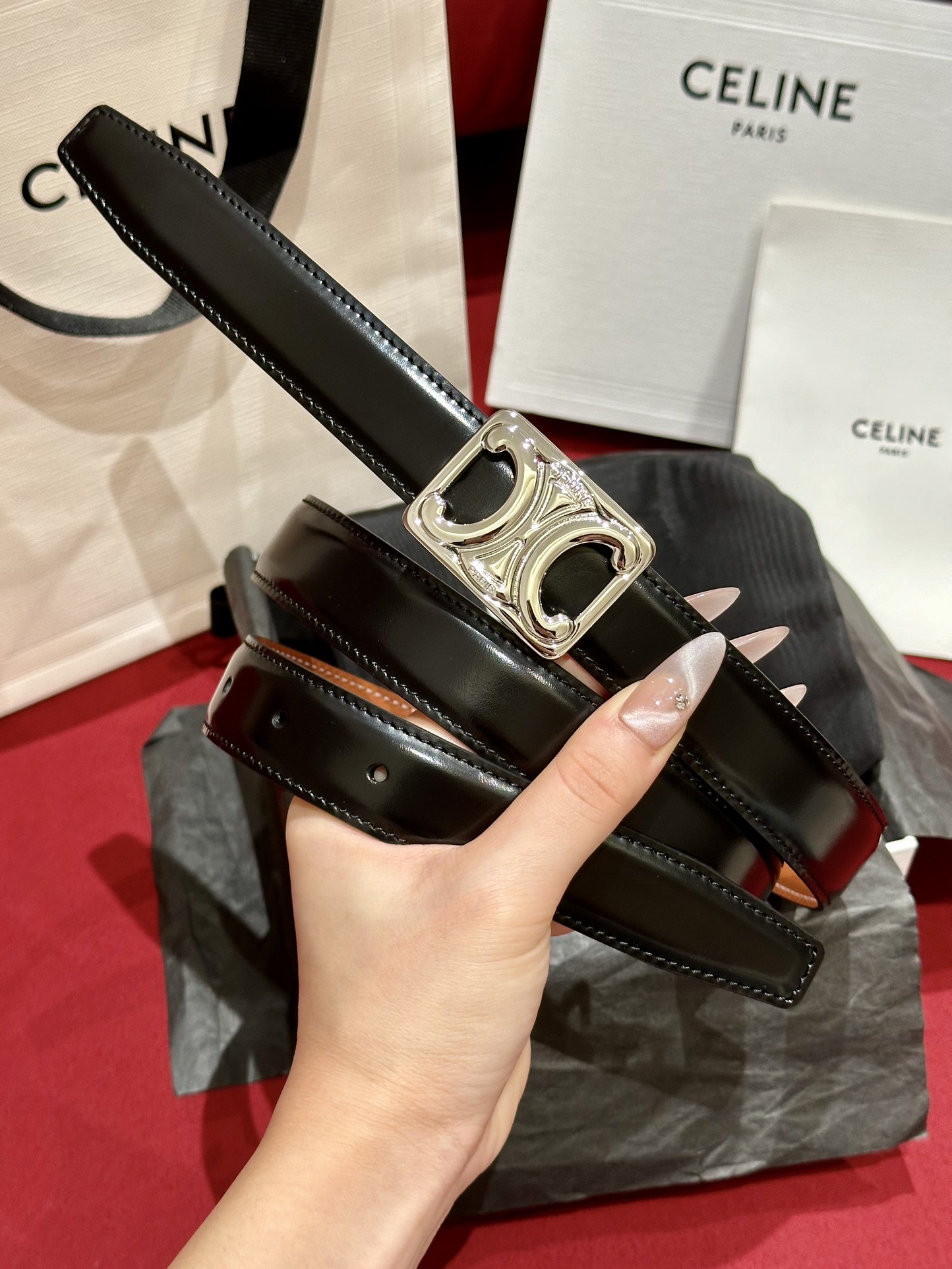 Celine Women Leather Belts Width 2.5cm 0028