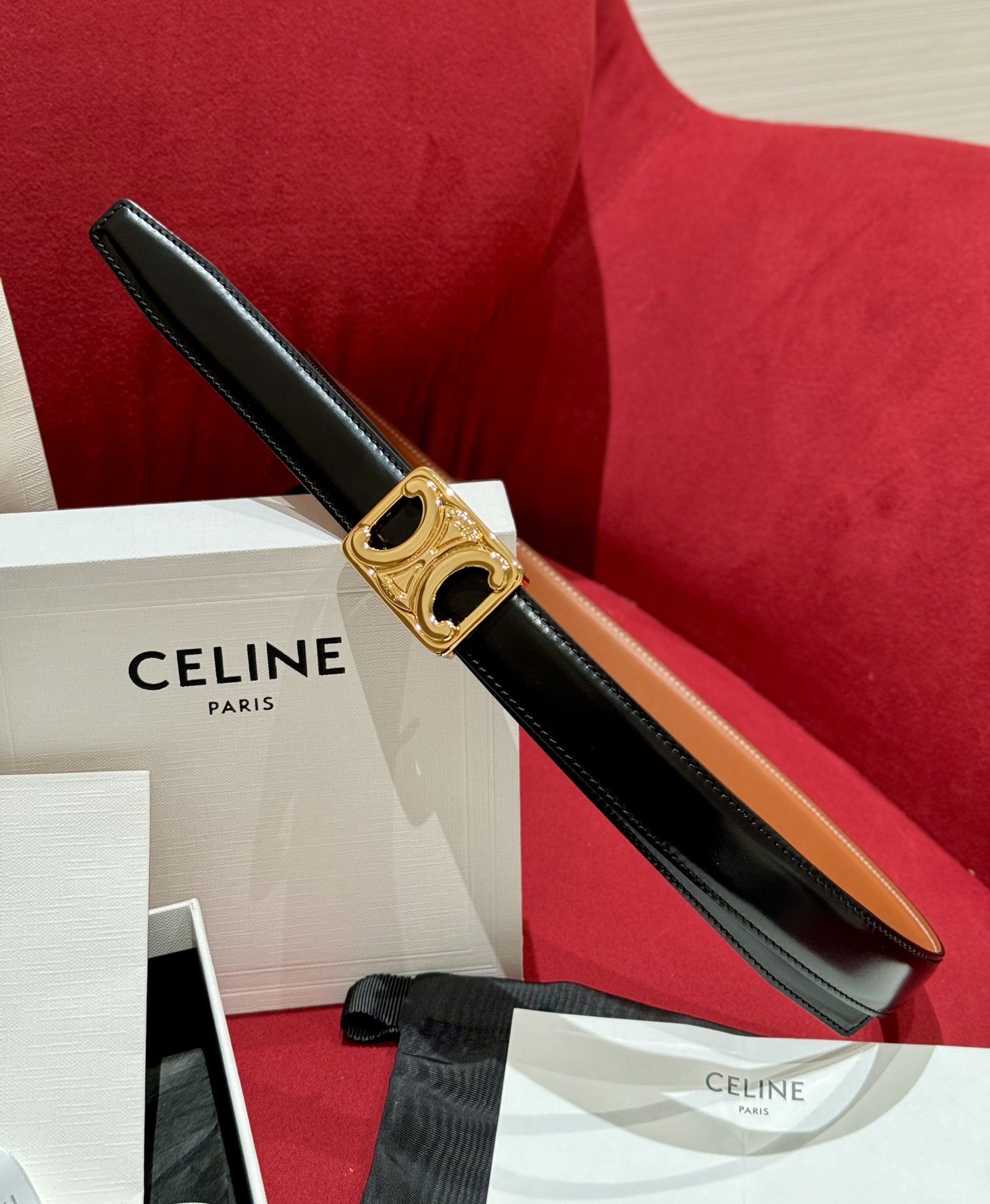 Celine Women Leather Belts Width 2.5cm 0029