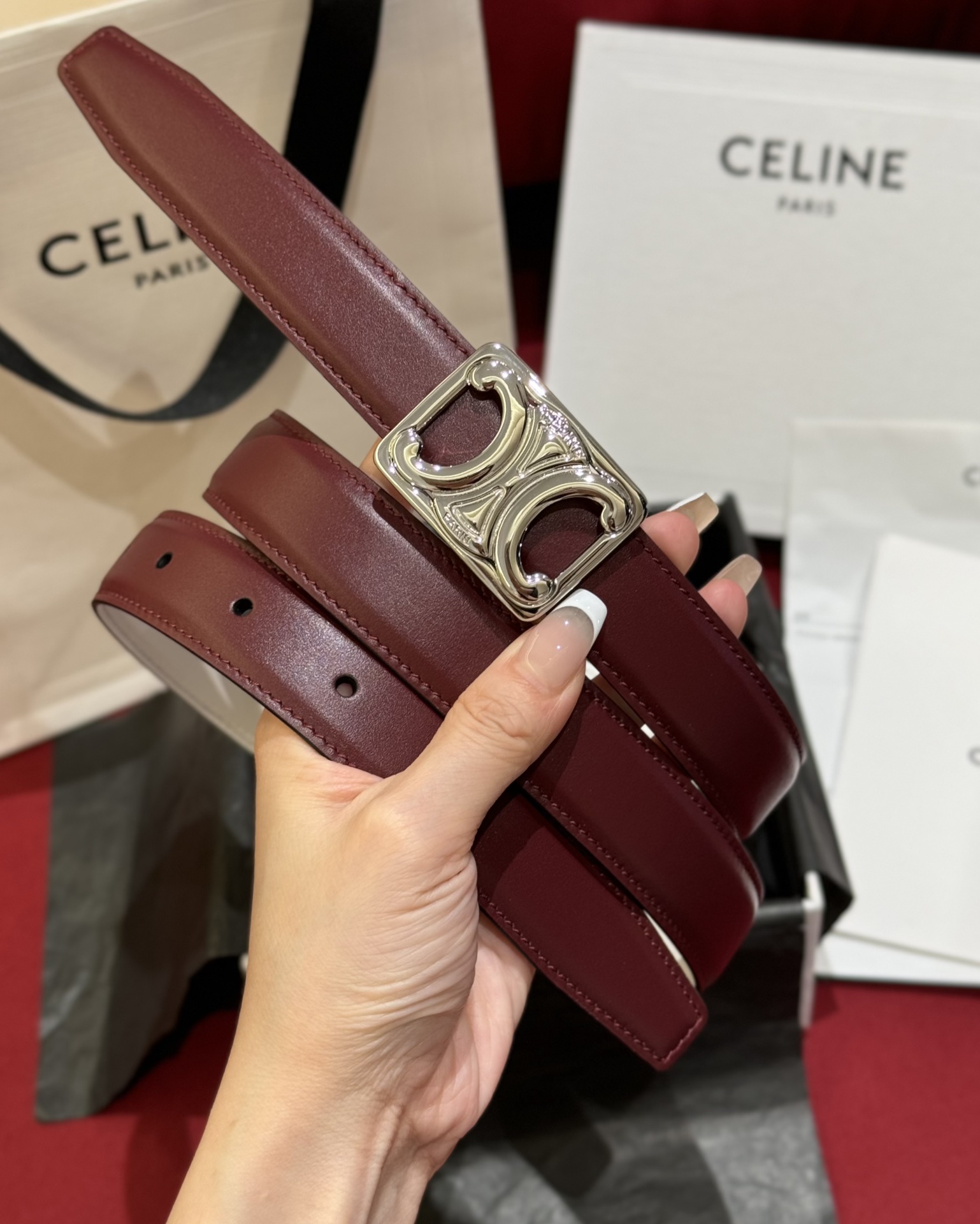 Celine Women Leather Belts Width 2.5cm 0031