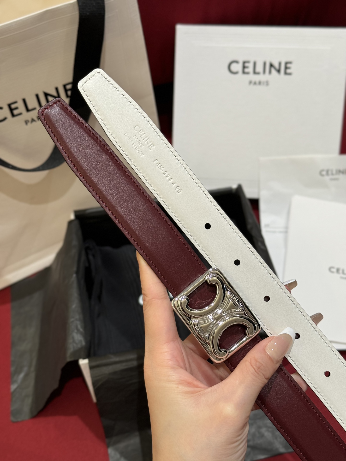 Celine Women Leather Belts Width 2.5cm 0031