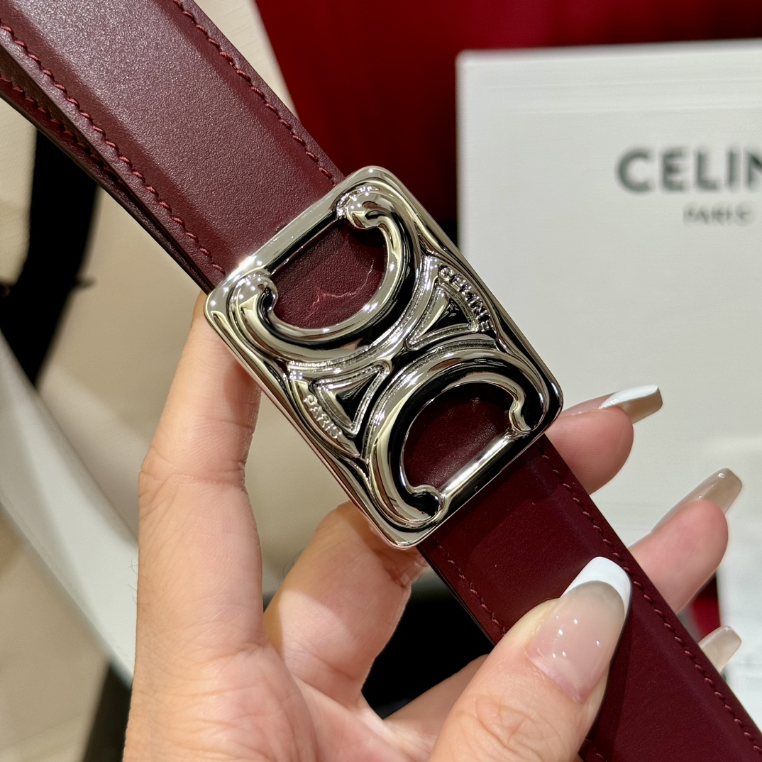 Celine Women Leather Belts Width 2.5cm 0031