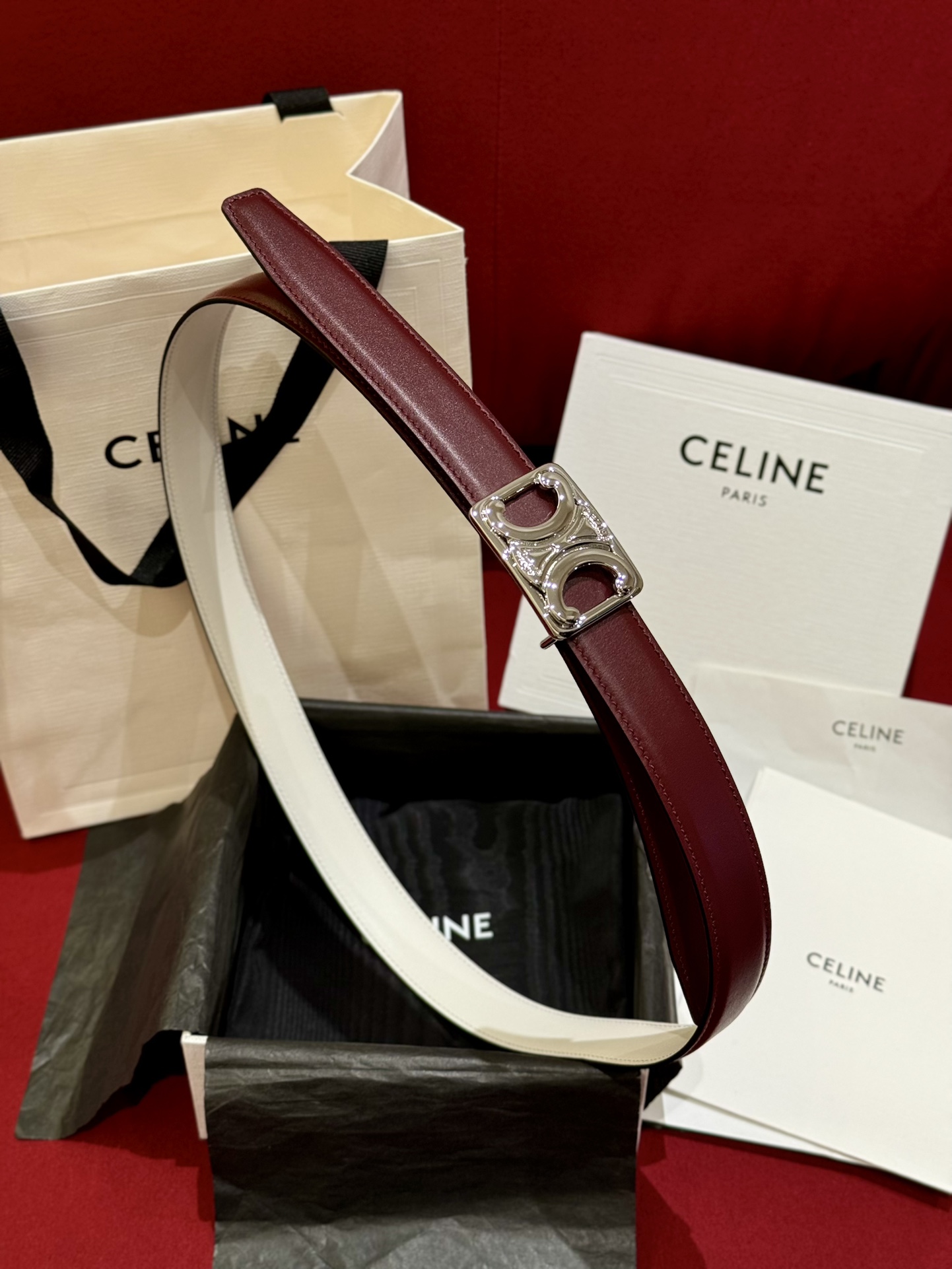 Celine Women Leather Belts Width 2.5cm 0031