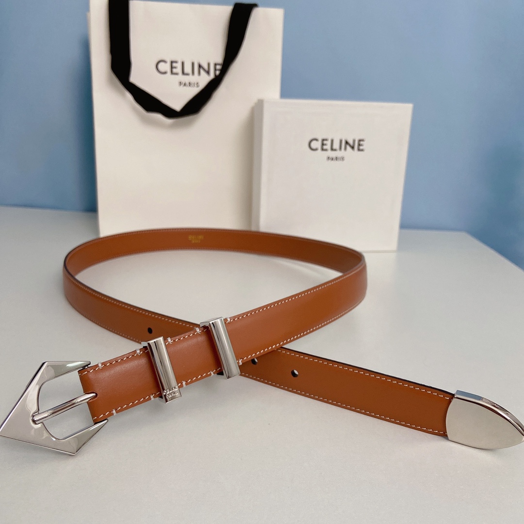 Celine Women Leather Belts Width 20mm 0017