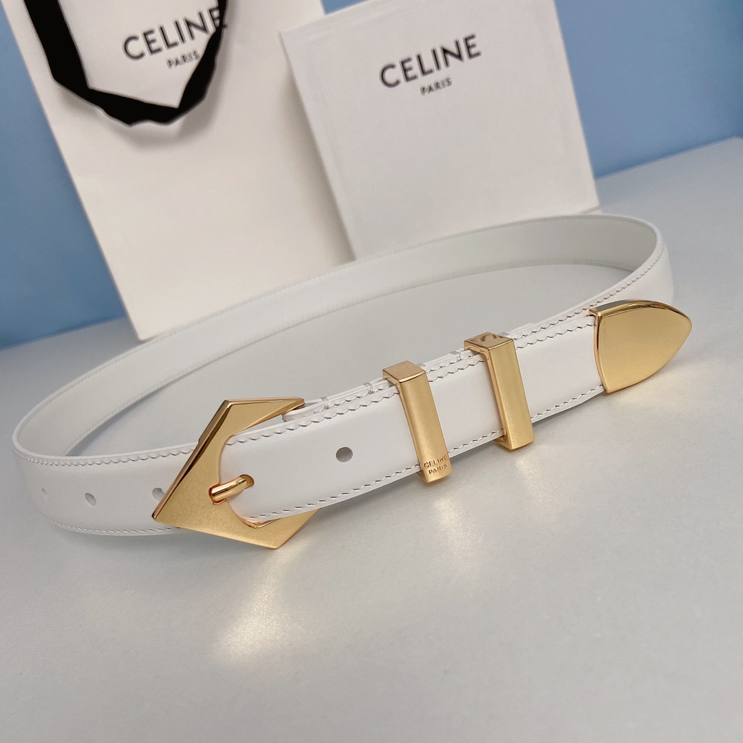 Celine Women Leather Belts Width 20mm 0018