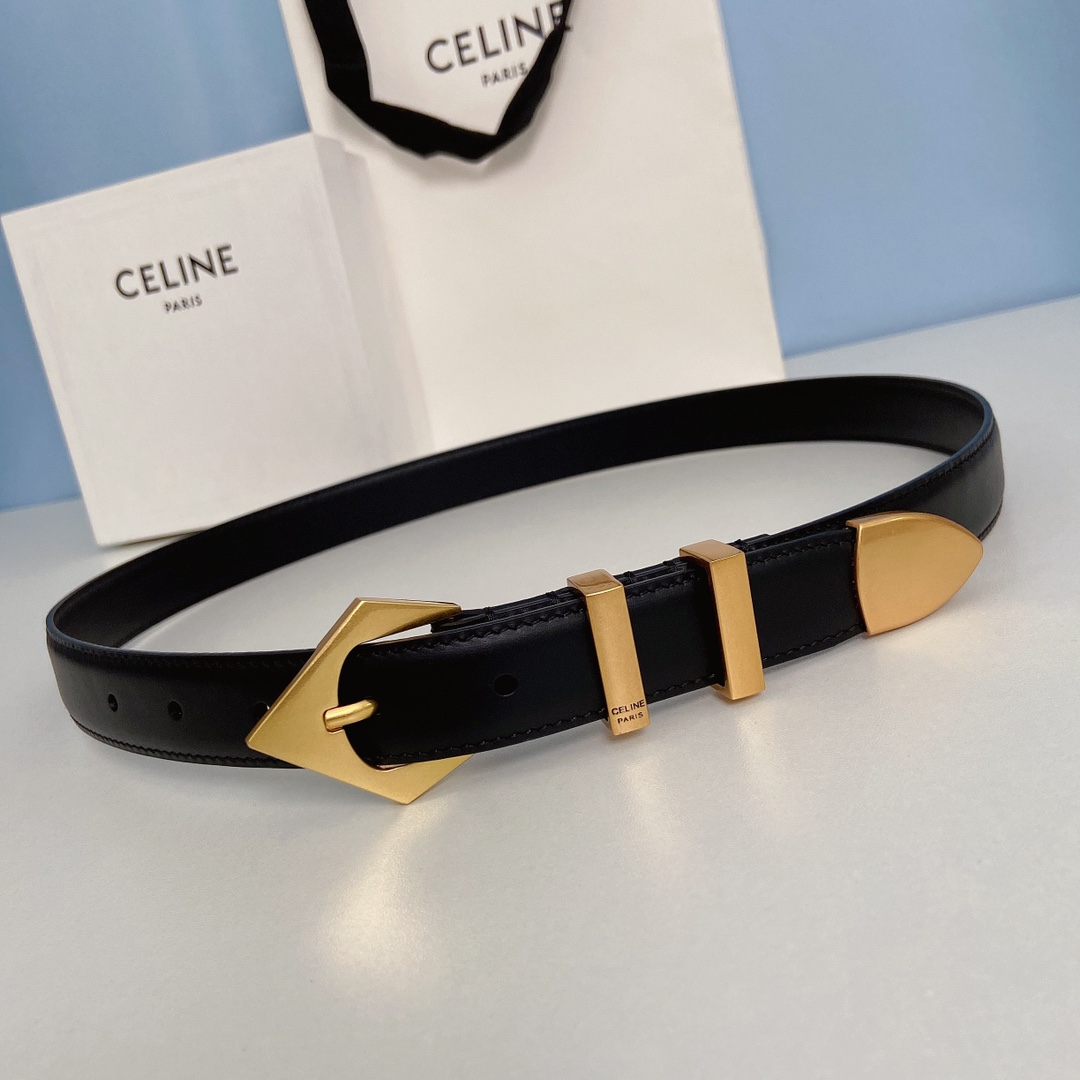 Celine Women Leather Belts Width 20mm 0021