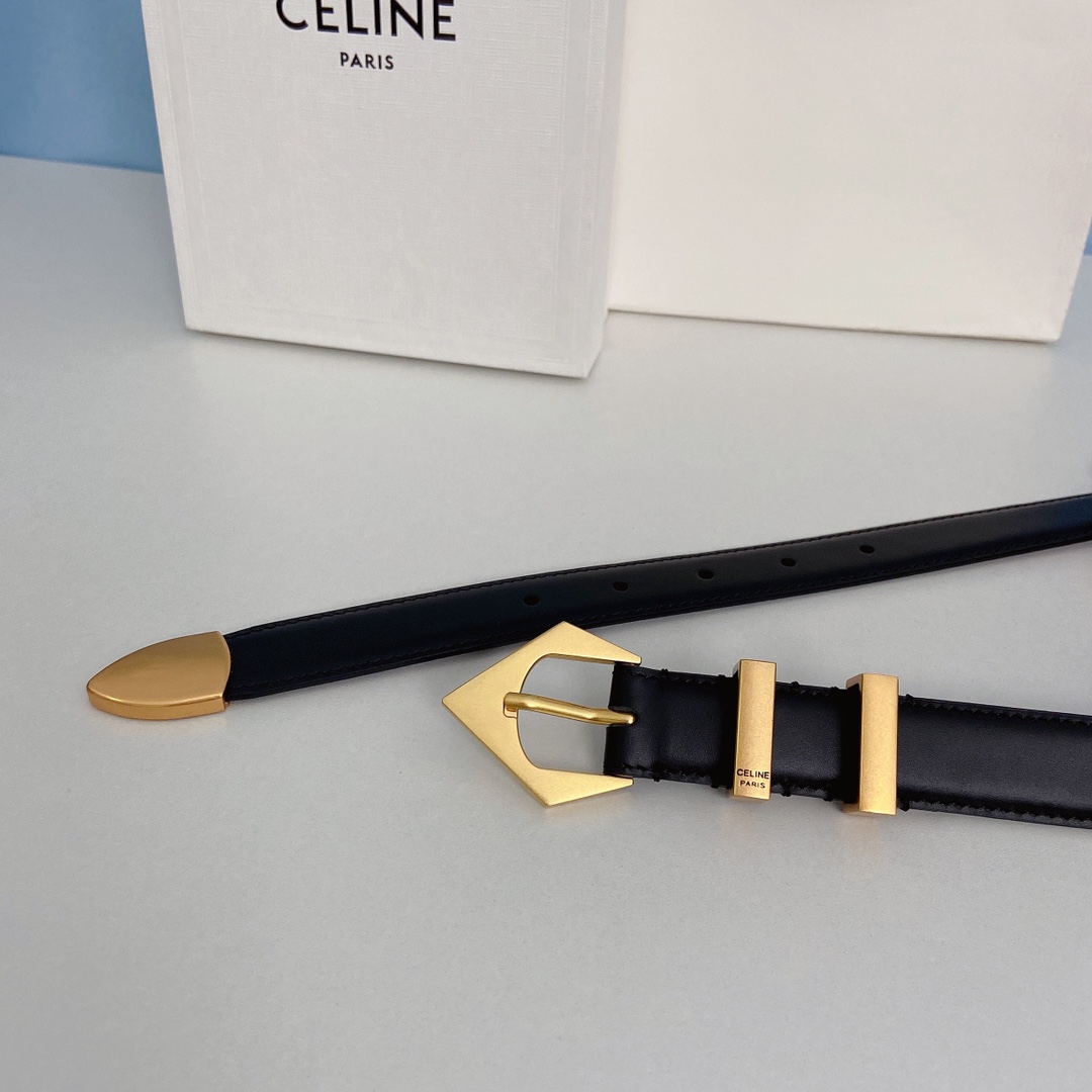 Celine Women Leather Belts Width 20mm 0021