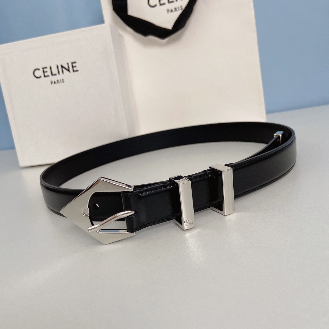 Celine Women Leather Belts Width 20mm 0022