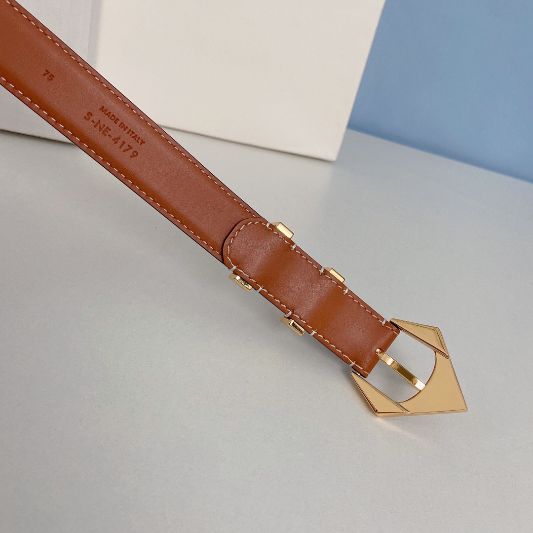 Celine Women Leather Belts Width 20mm 0023