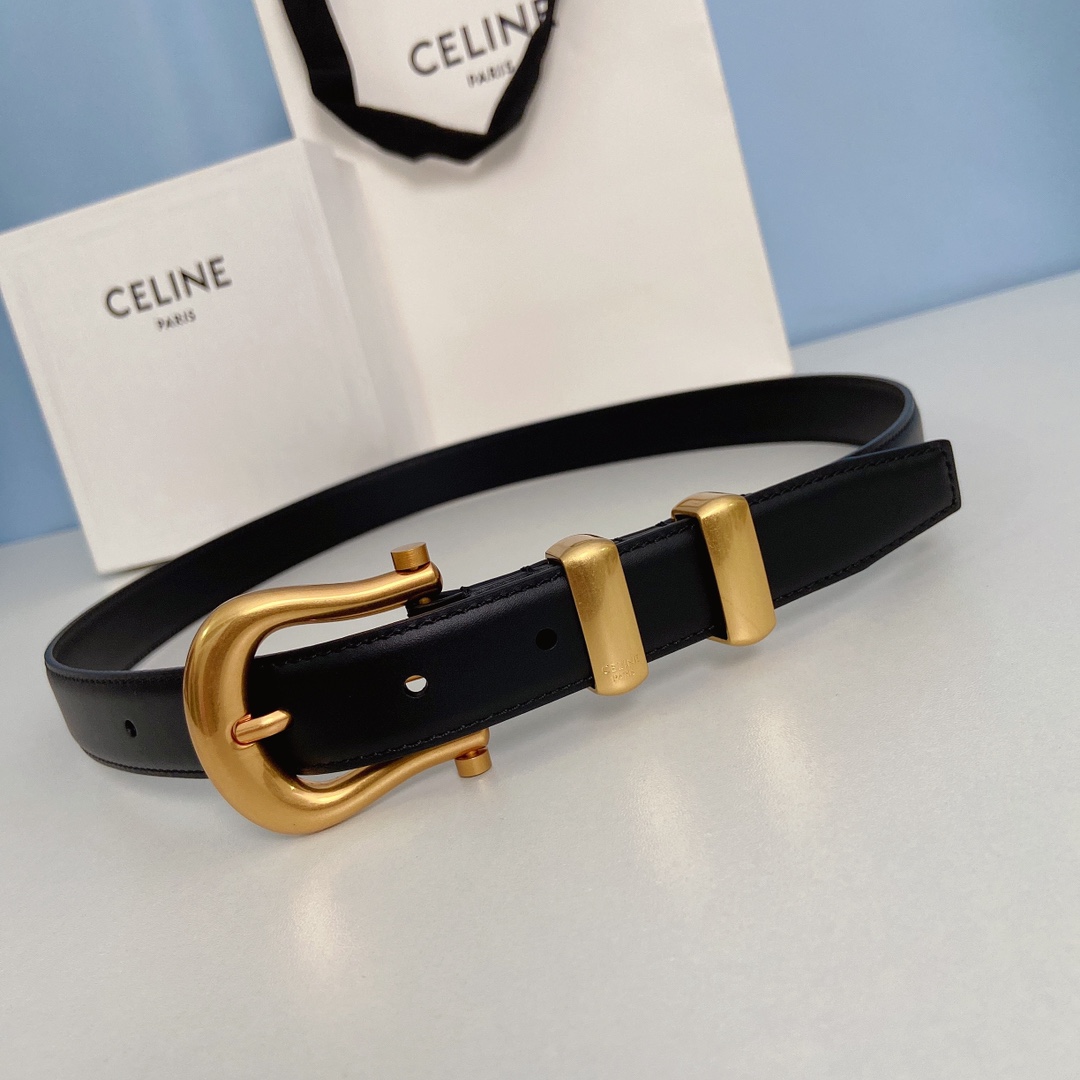 Celine Women Leather Belts Width 20mm 0024