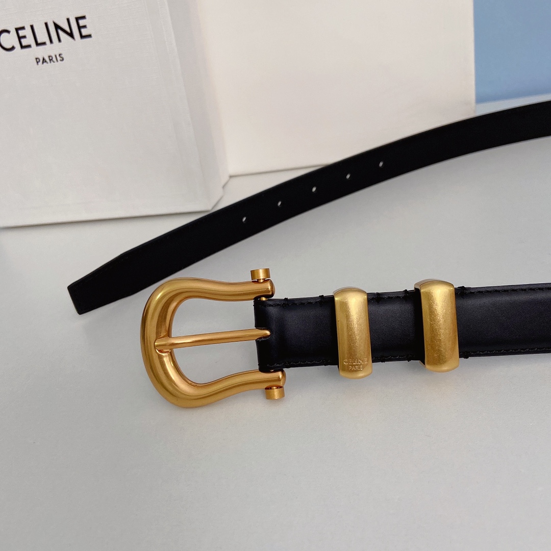 Celine Women Leather Belts Width 20mm 0024