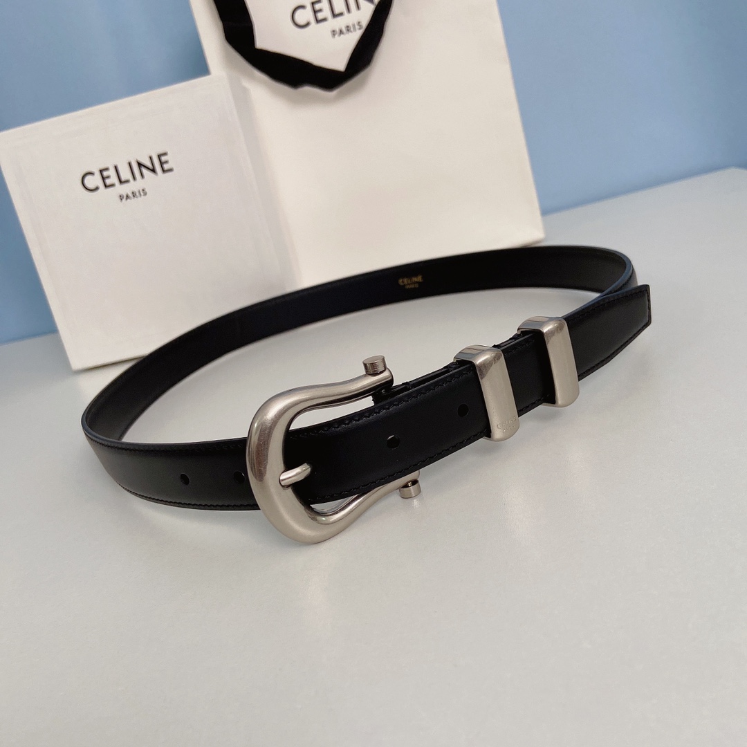 Celine Women Leather Belts Width 20mm 0025