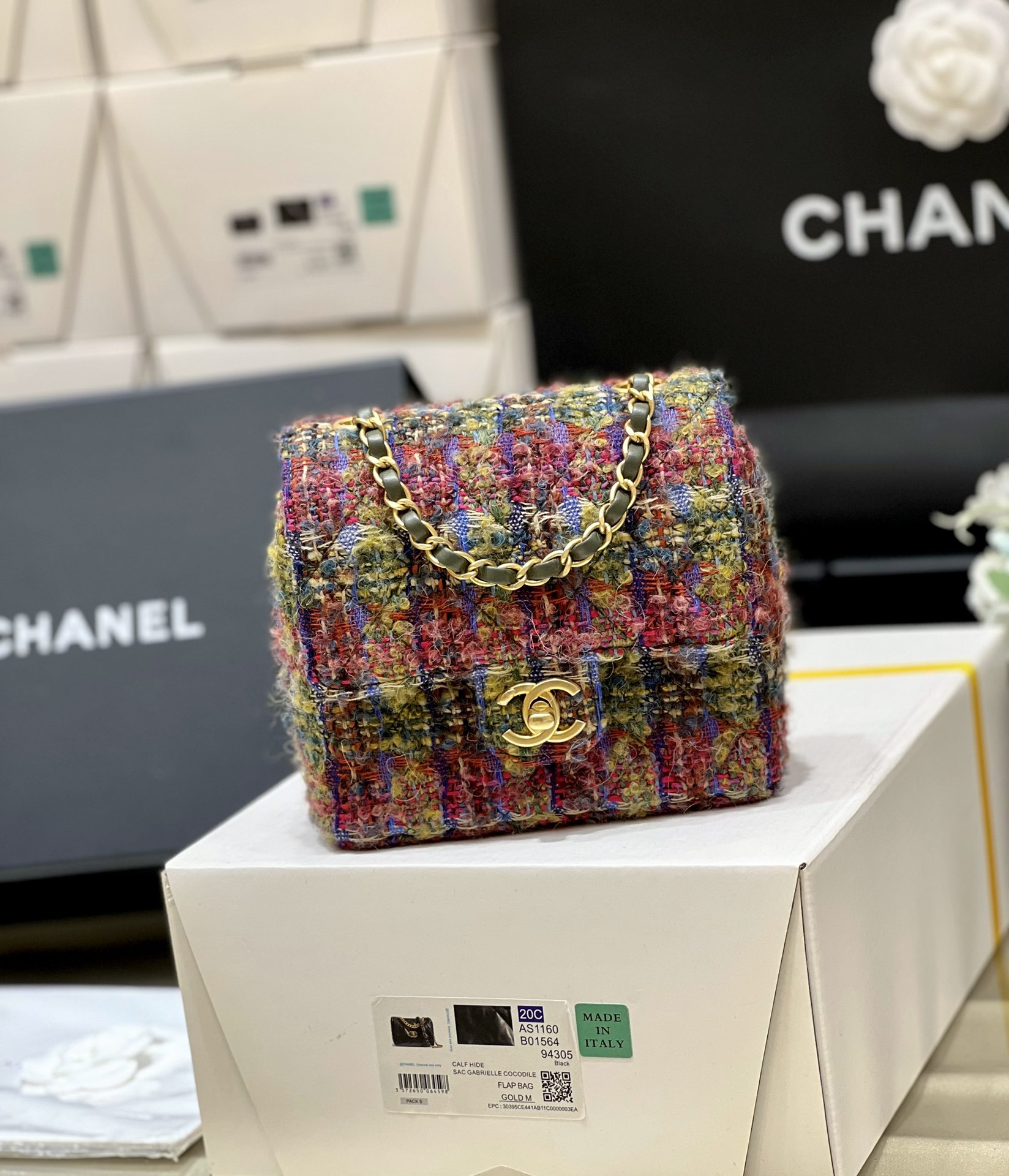 Chanel 1115 CF Tweed Bag