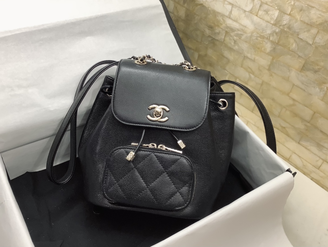 Chanel 2022 New Backpack Black Cowhide