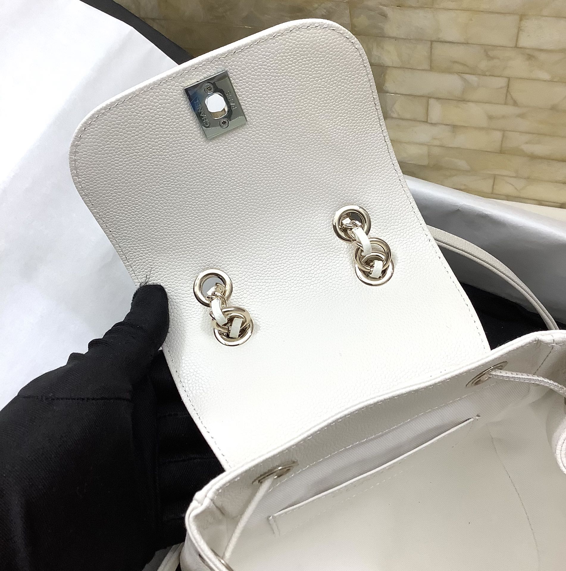 Chanel 2022 New Backpack White Cowhide