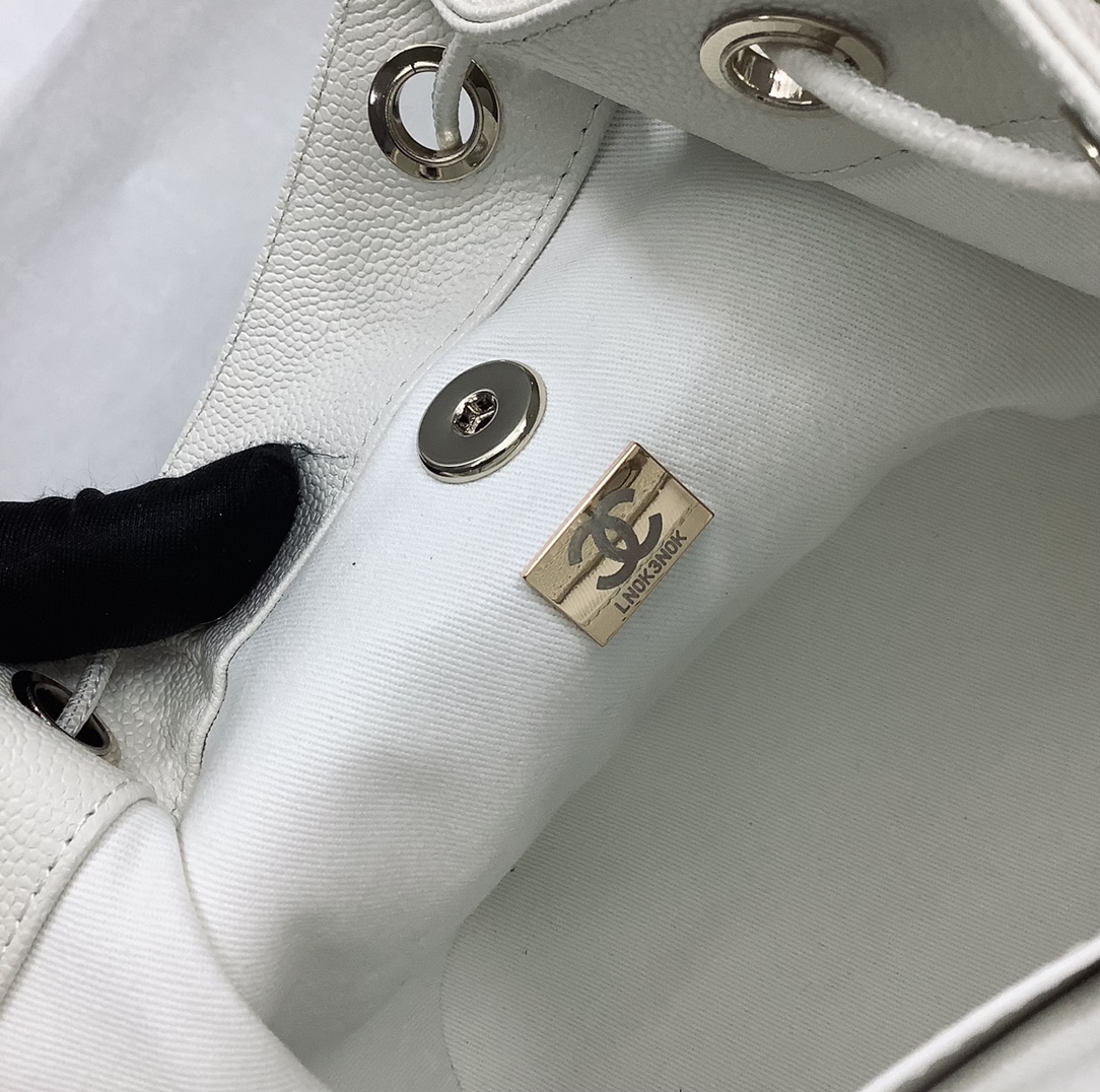 Chanel 2022 New Backpack White Cowhide