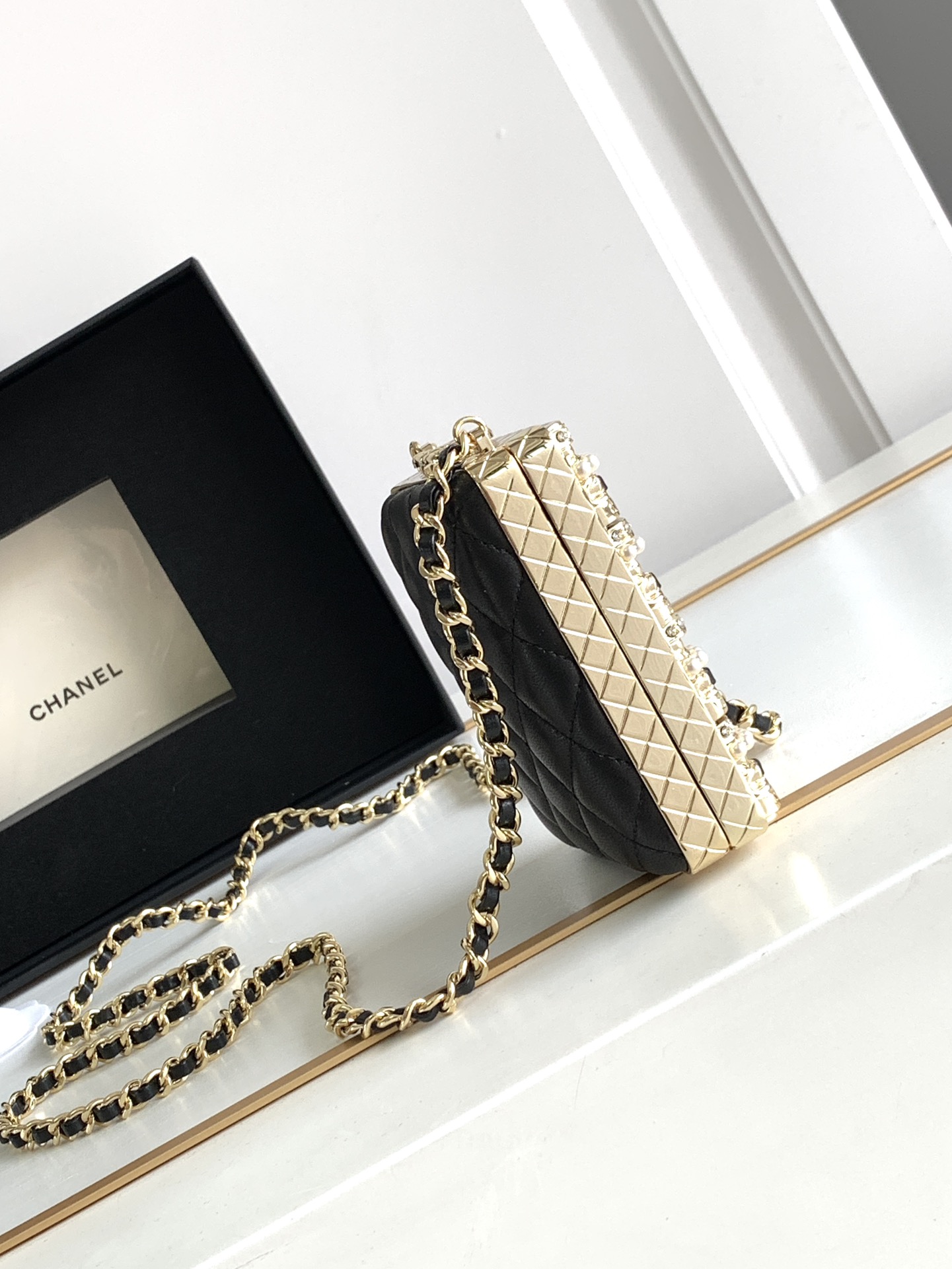 Chanel 22k Dinner Bag Gold