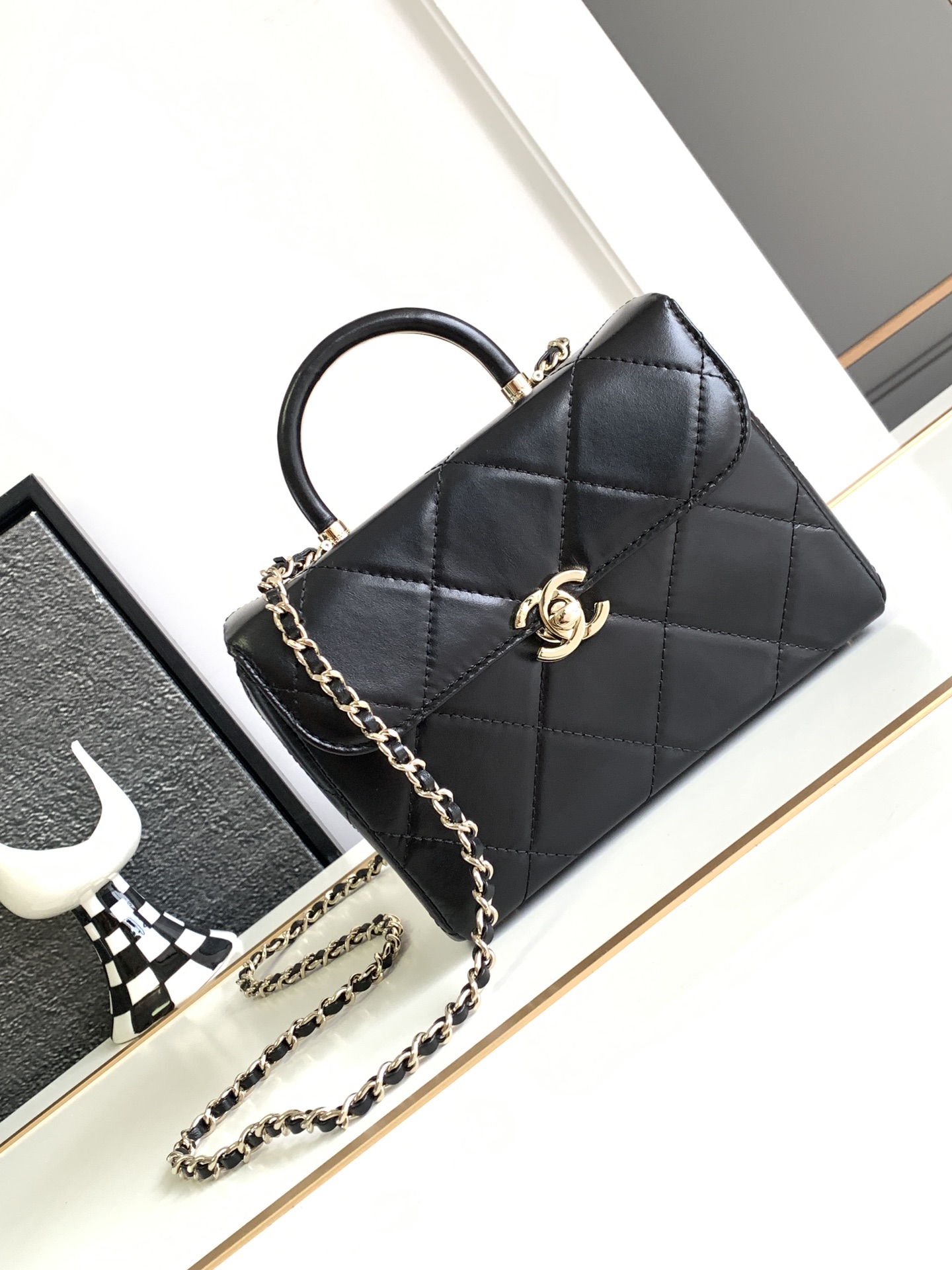 Chanel 23K Black Box Flap Bag